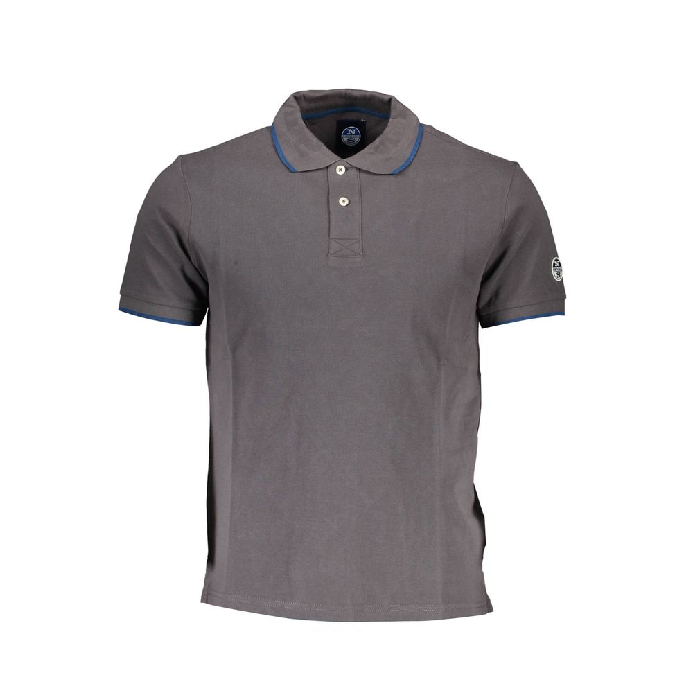 North Sails Elegant Gray Short-Sleeved Polo Shirt