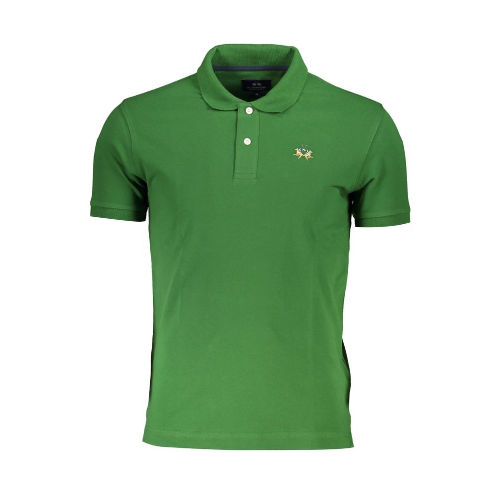 La Martina Elegant Slim Fit Green Polo με λεπτομέρειες σε αντίθεση