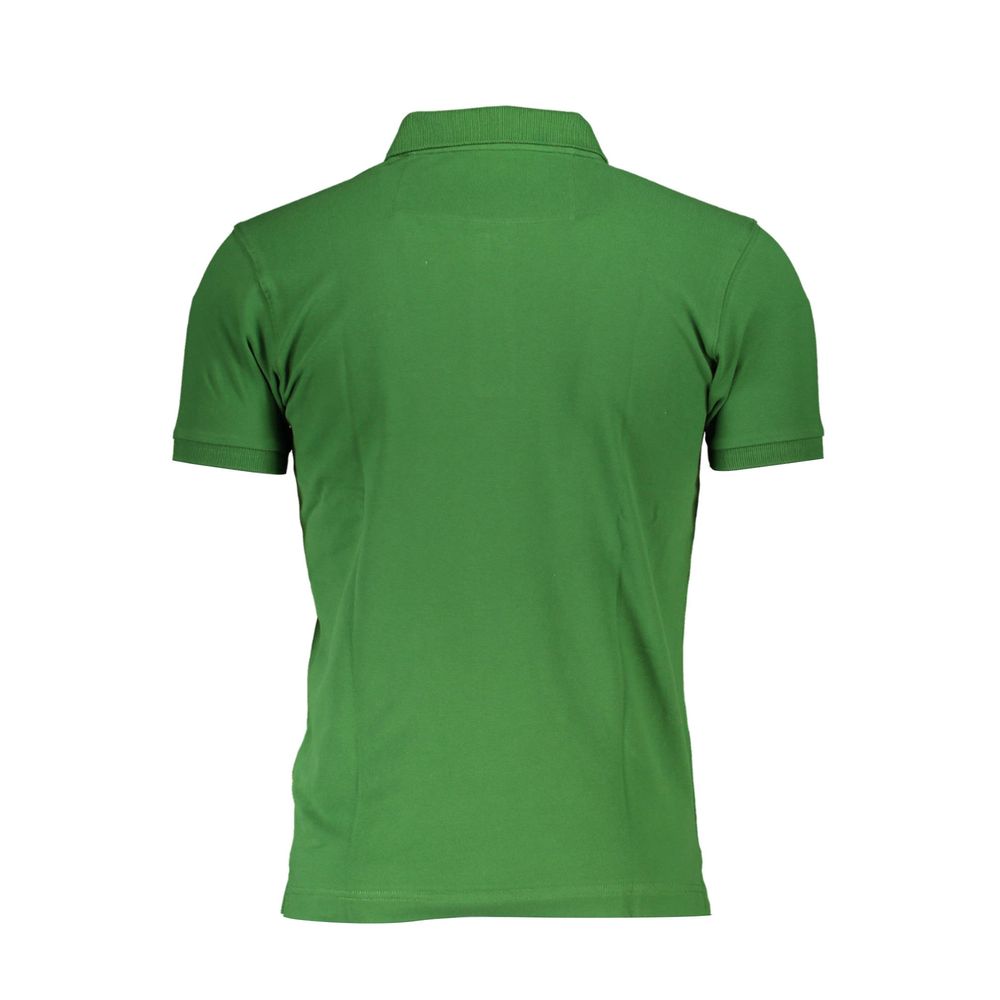 La Martina Elegant Slim Fit Green Polo With Contrasting Details