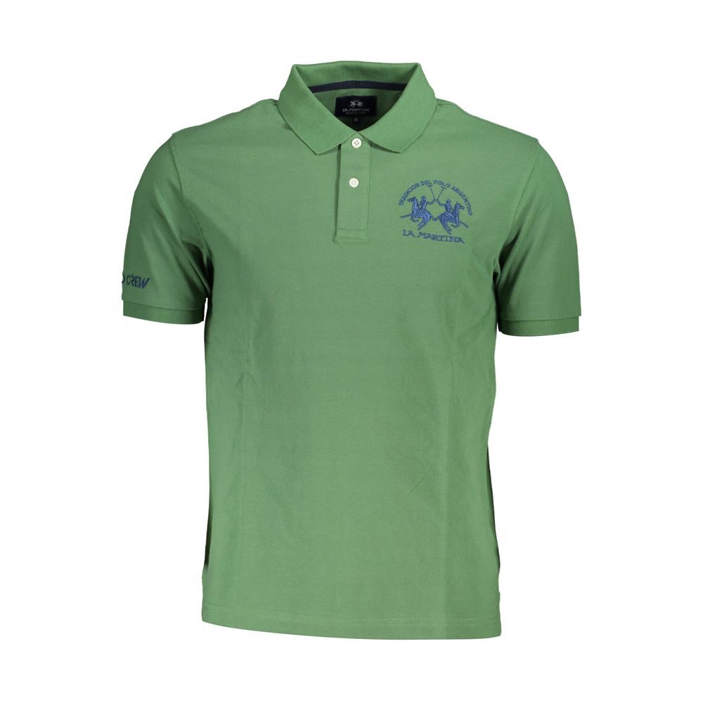 La Martina Elegant Green Short-Sleeved Polo