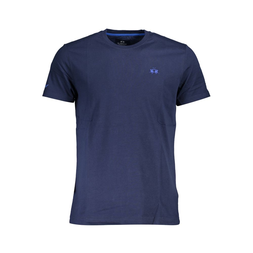 La Martina Chic Blue Logo Tee με κλασικά διακοσμητικά