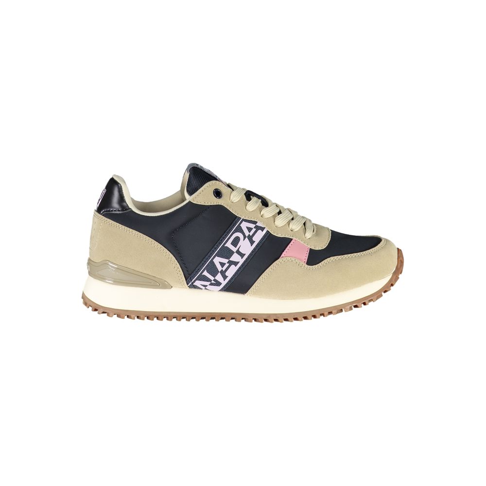 Αθλητικά παπούτσια Napapijri Beige Lace-Up με λεπτομέρειες σε αντίθεση