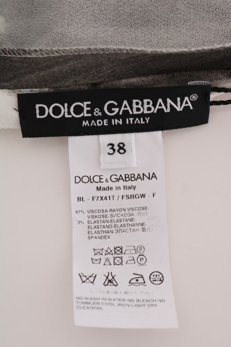 Κομψή ριγέ Stretch μπλούζα Dolce &amp; Gabbana