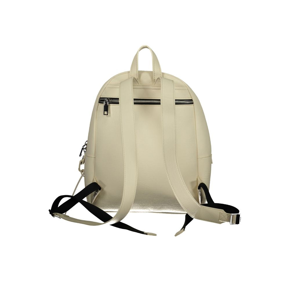 Desigual Chic White Contrast Detail Backpack