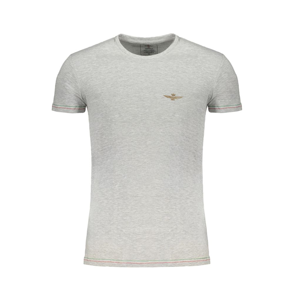 Aeronautica Militare Gray Cotton T-Shirt