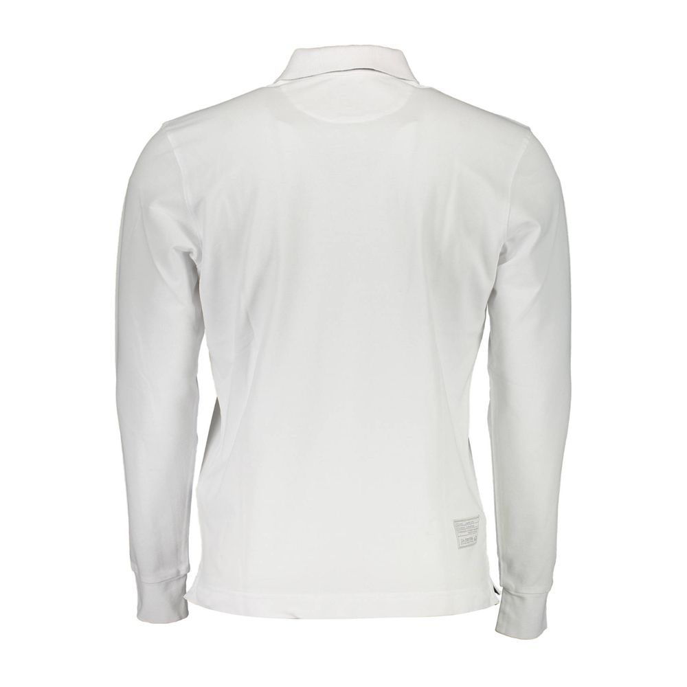 La Martina Elegant White Long-Sleeved Polo Shirt