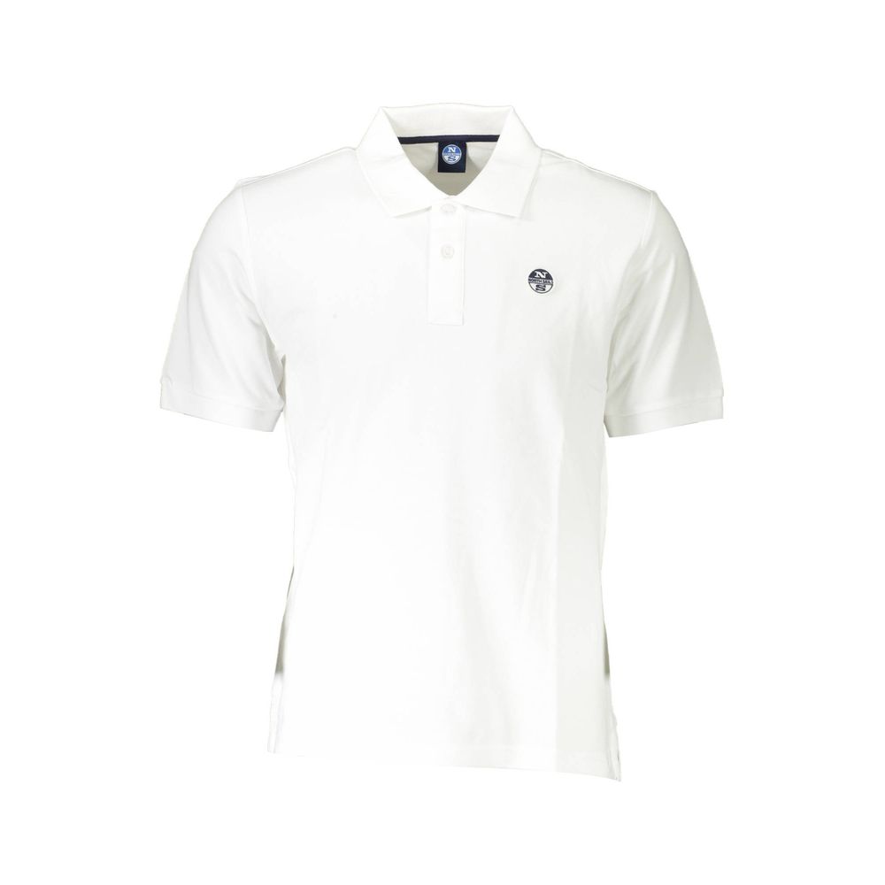 North Sails Elegant White Short-Sleeved Polo for Men