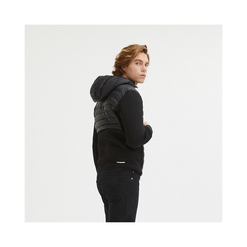 Centogrammi Sleek Black Nylon Down Jacket