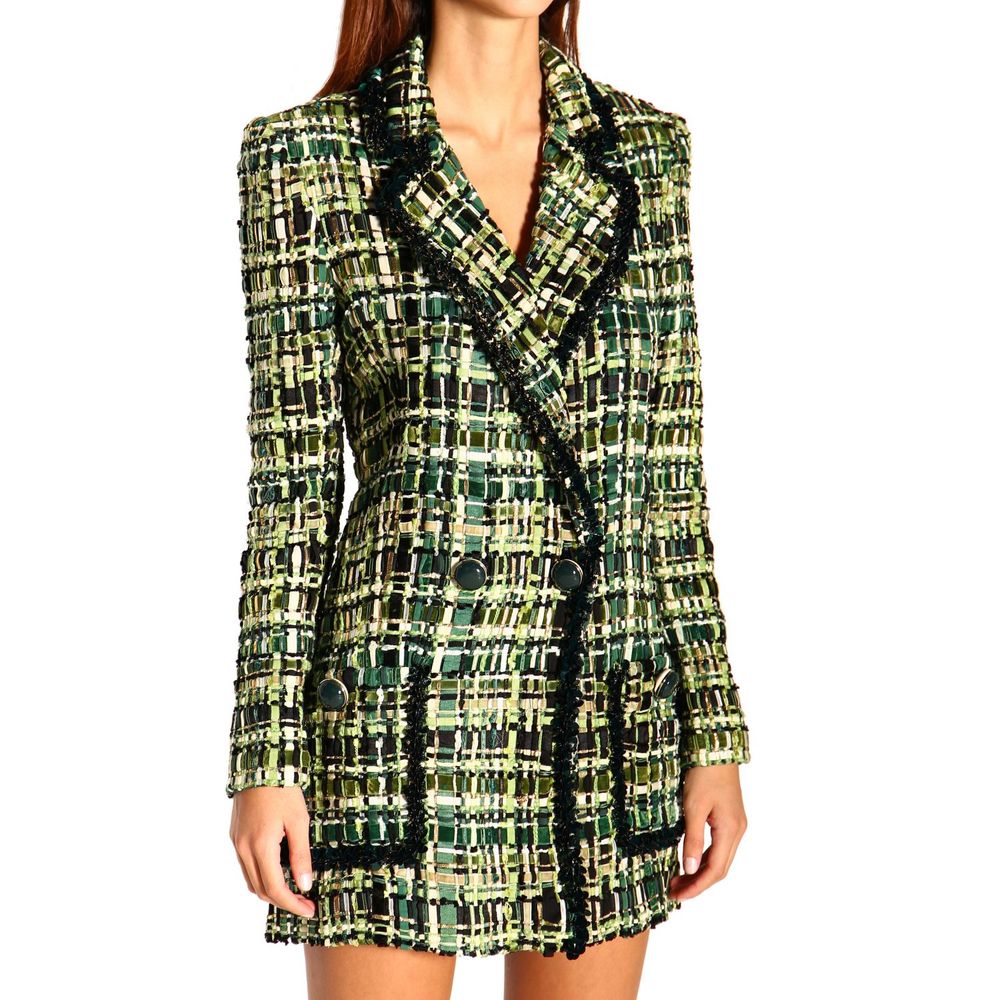 Elegant Forest Green Buttoned Jacket Elisabetta Franchi