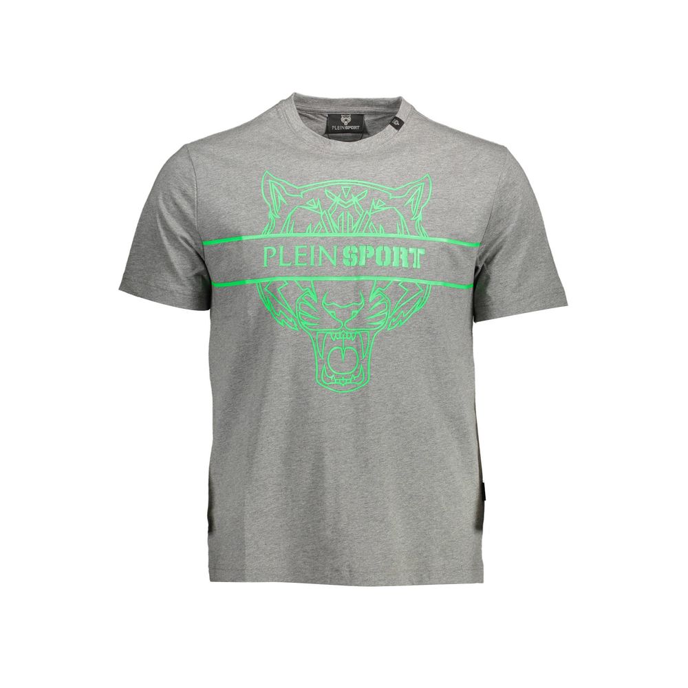 <tc>Plein Sport</tc> Sleek Grey Tee λαιμόκοψης με έντονες πινελιές