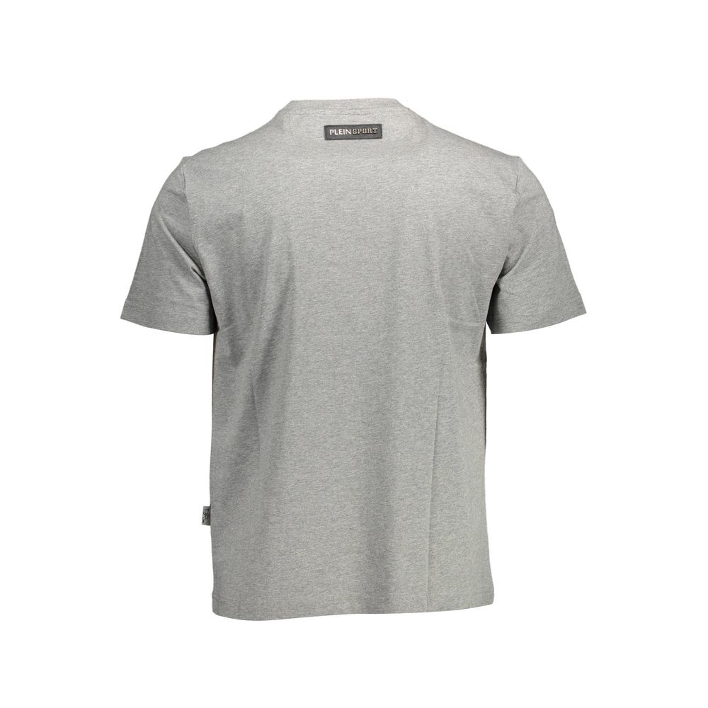 <tc>Plein Sport</tc> Sleek Grey Tee λαιμόκοψης με έντονες πινελιές