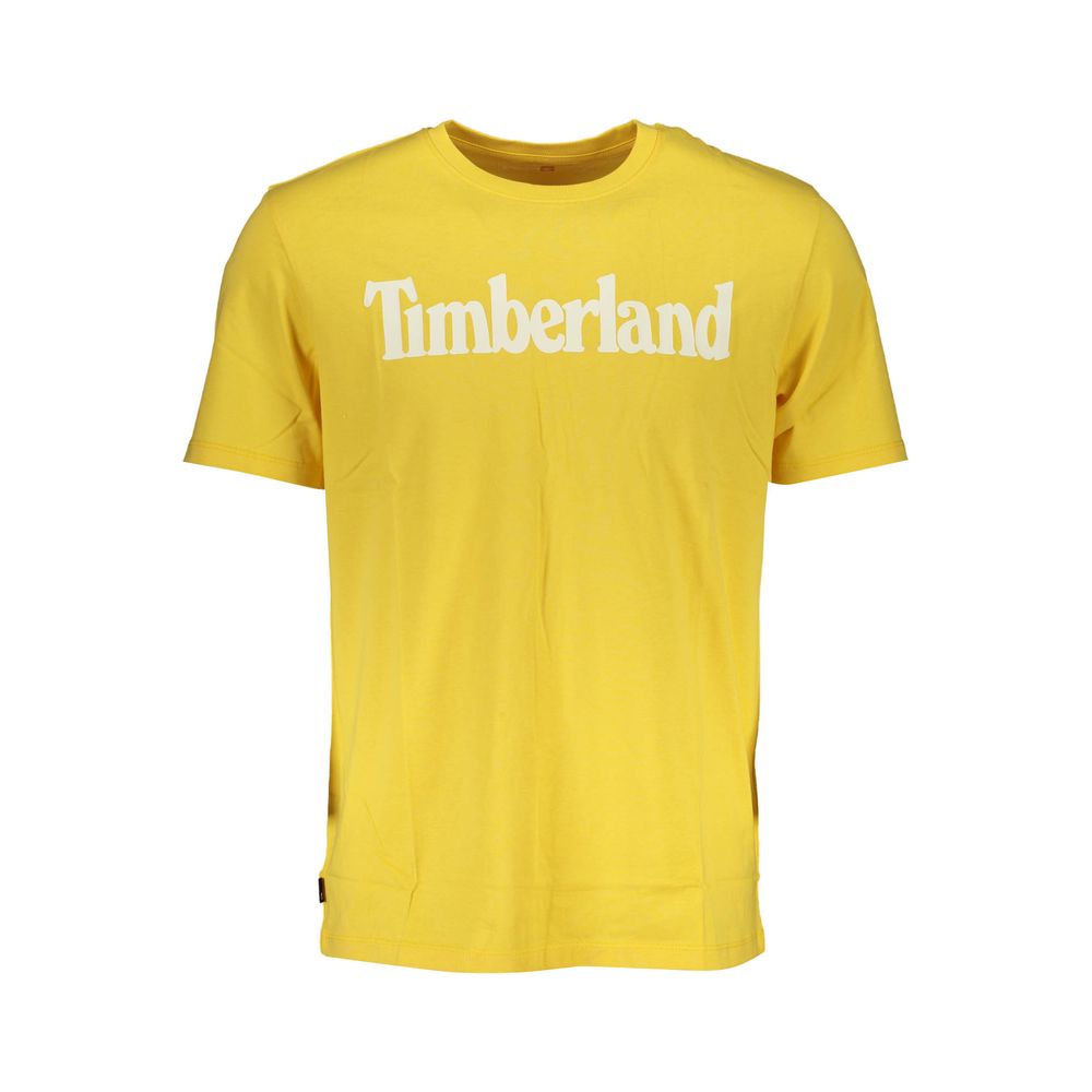 Κίτρινο βαμβακερό T-shirt Timberland