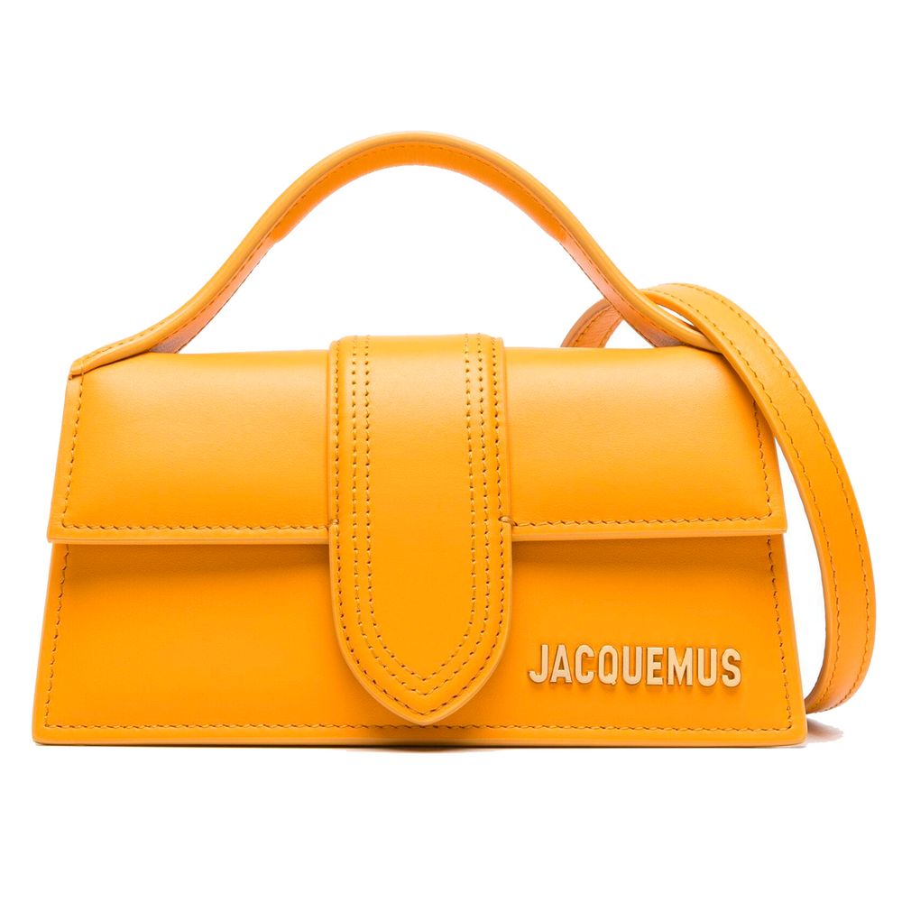 Jacquemus κίτρινη δερμάτινη τσάντα χιαστί