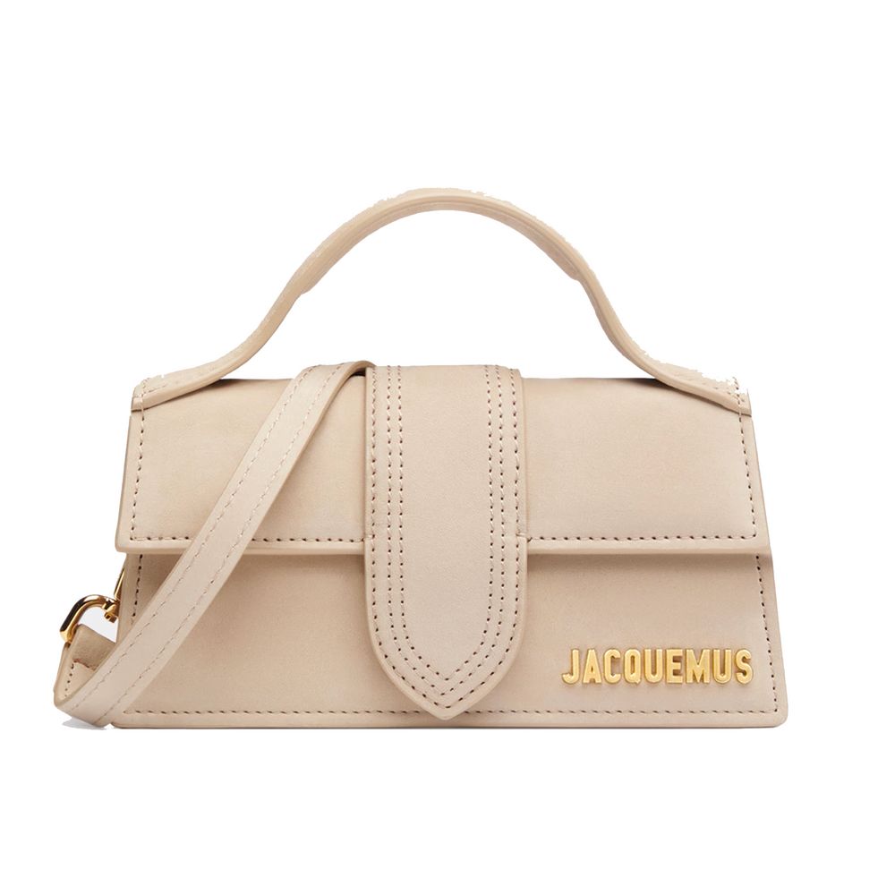 Jacquemus Beige Δερμάτινη τσάντα χιαστί