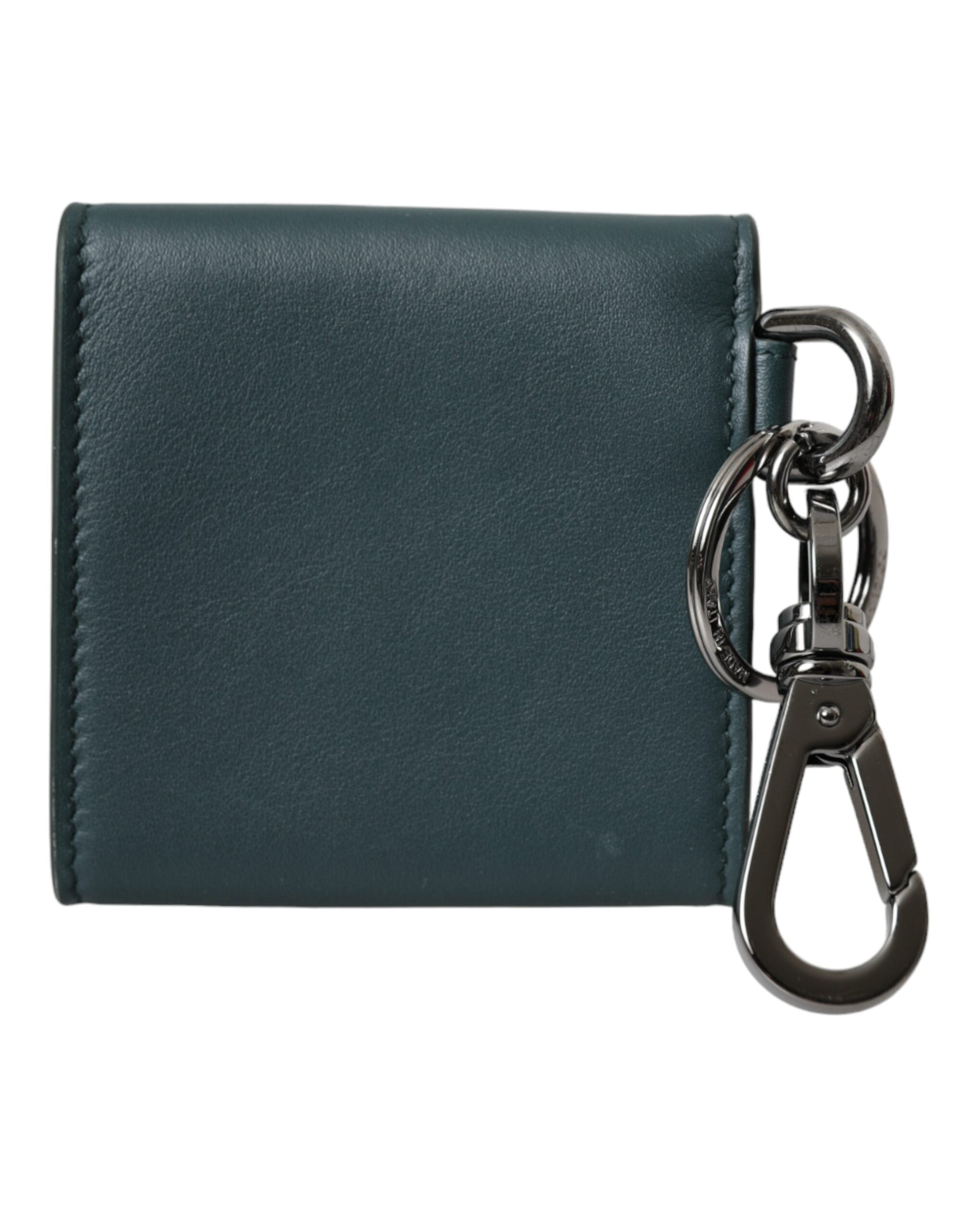 Πορτοφόλι με κέρματα Dolce & Gabbana Green Leather DG Logo Keyring