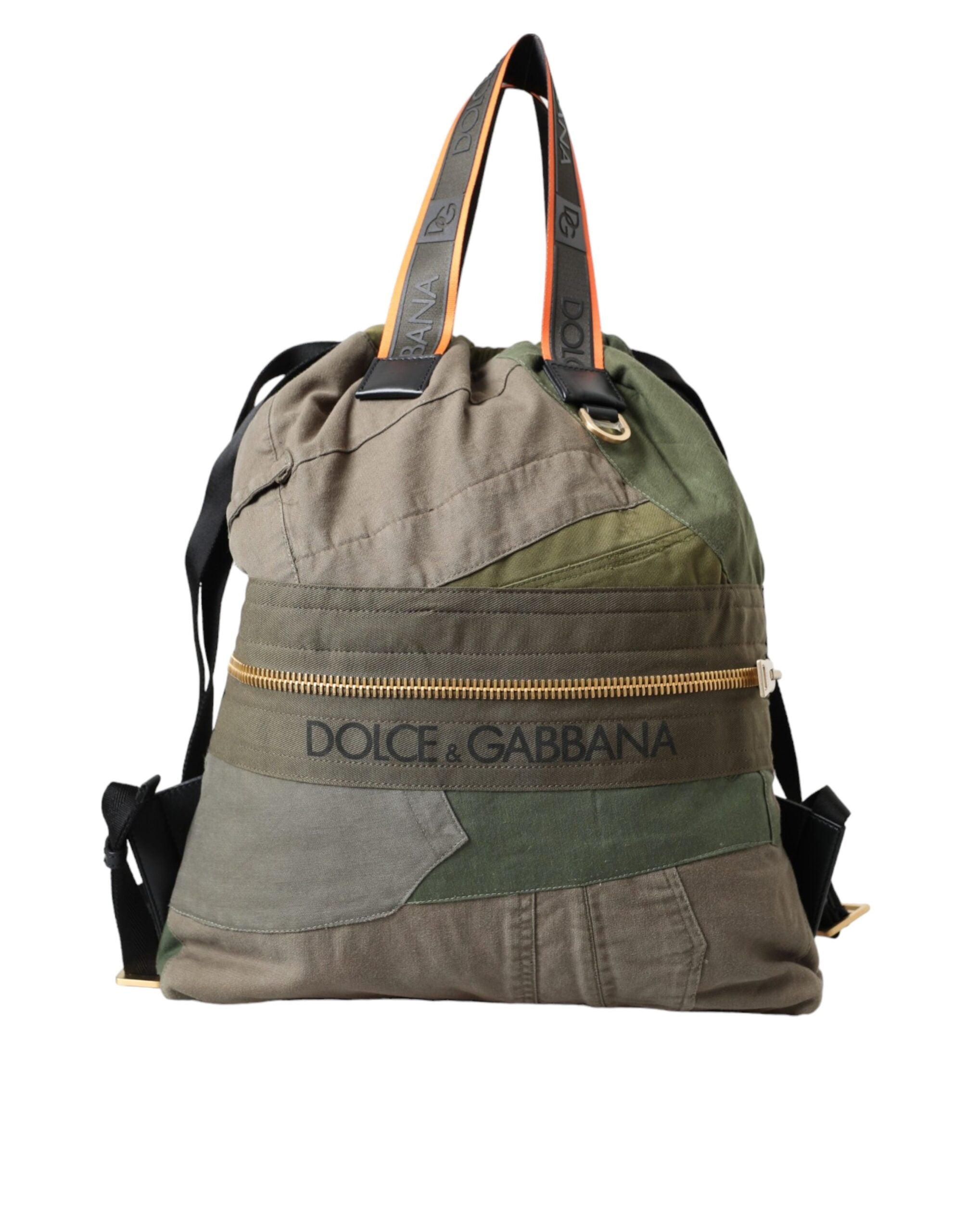 Τσάντα πλάτης με σακίδιο πλάτης Dolce & Gabbana Military Green Patchwork