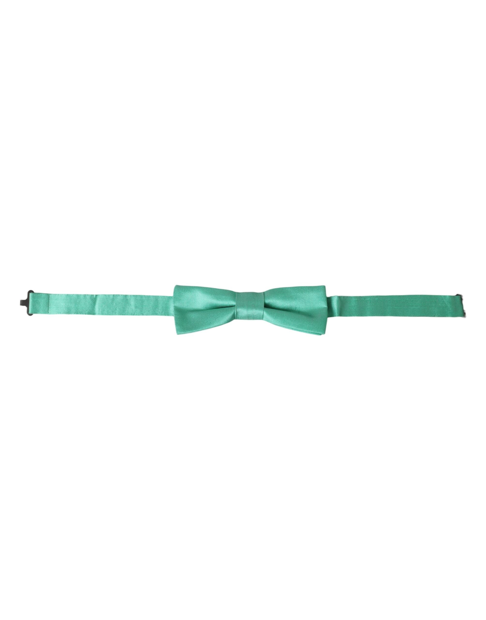 Ανδρικό παπιγιόν με ρυθμιζόμενο λαιμό Dolce & Gabbana Mint Green Silk