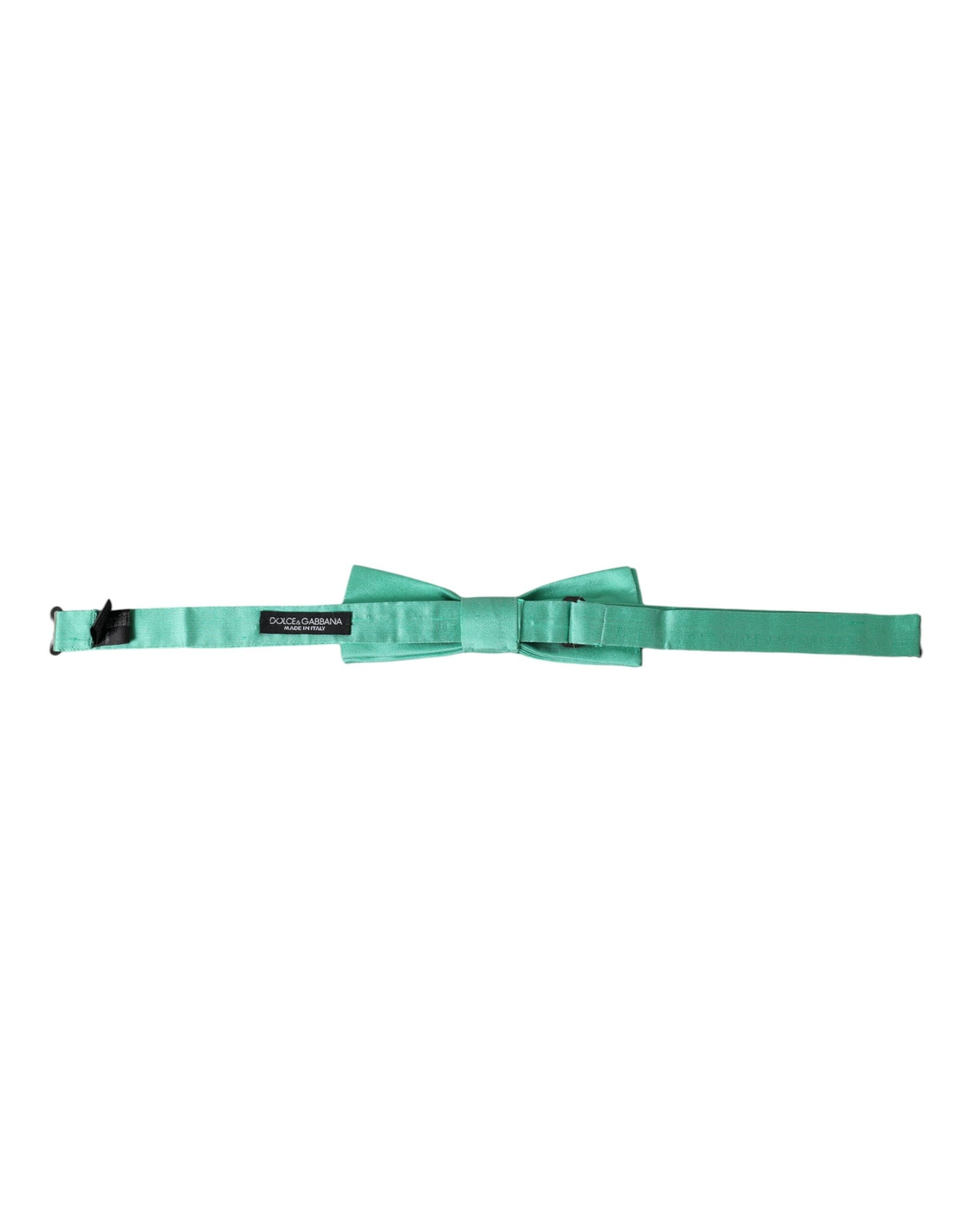 Ανδρικό παπιγιόν με ρυθμιζόμενο λαιμό Dolce & Gabbana Mint Green Silk