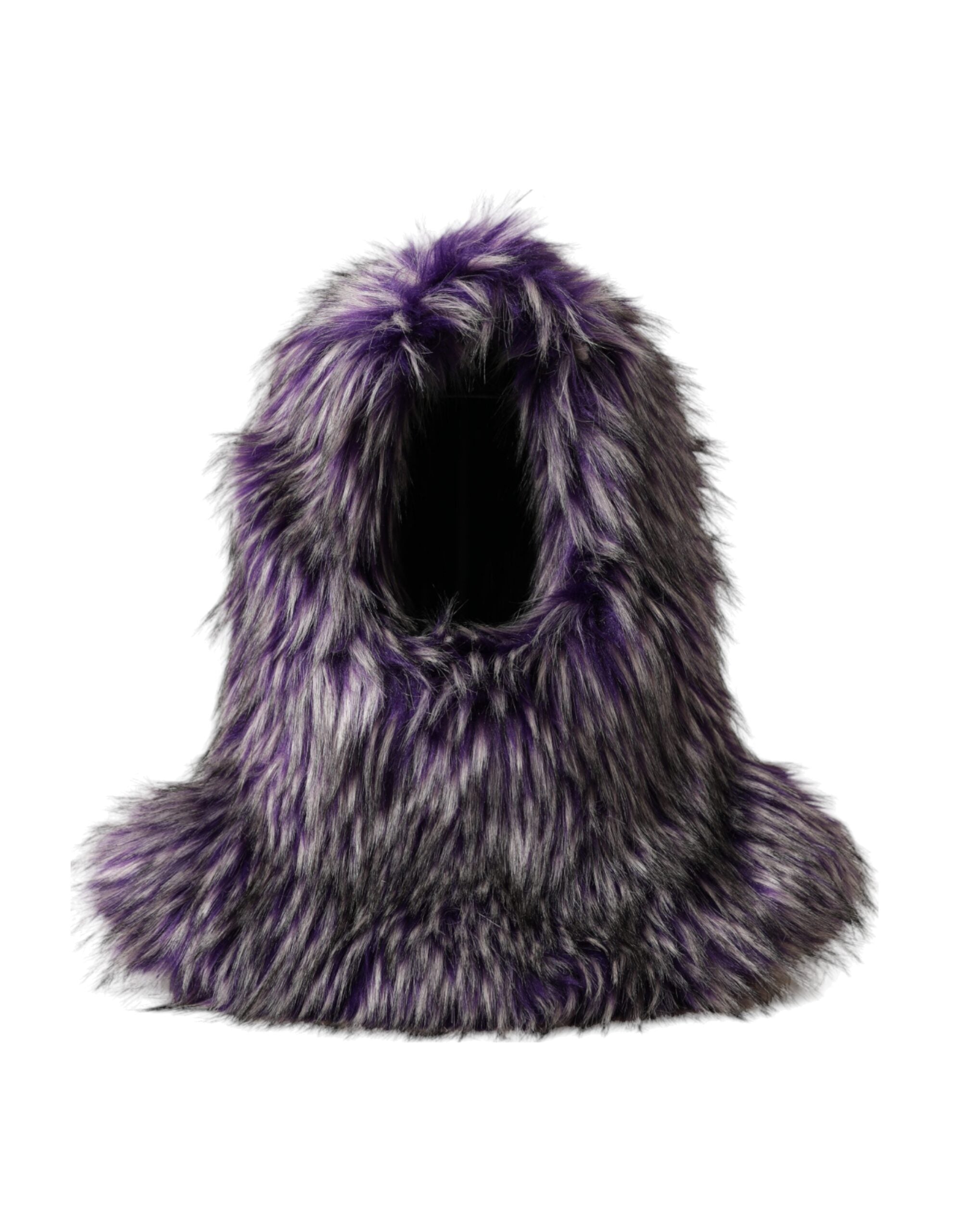 Dolce & Gabbana Purple Faux Fur Whole Head καπέλο