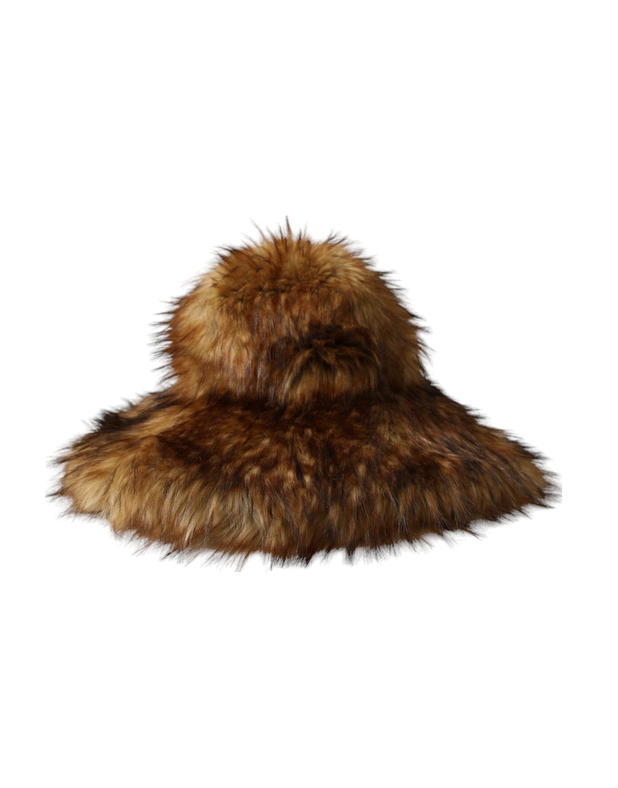 Καπέλο Dolce & Gabbana καφέ Modacrylic Faux Fur Bucket