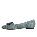 Dolce & Gabbana Blue Lace Crystal Ballet Flats Loafers Παπούτσια