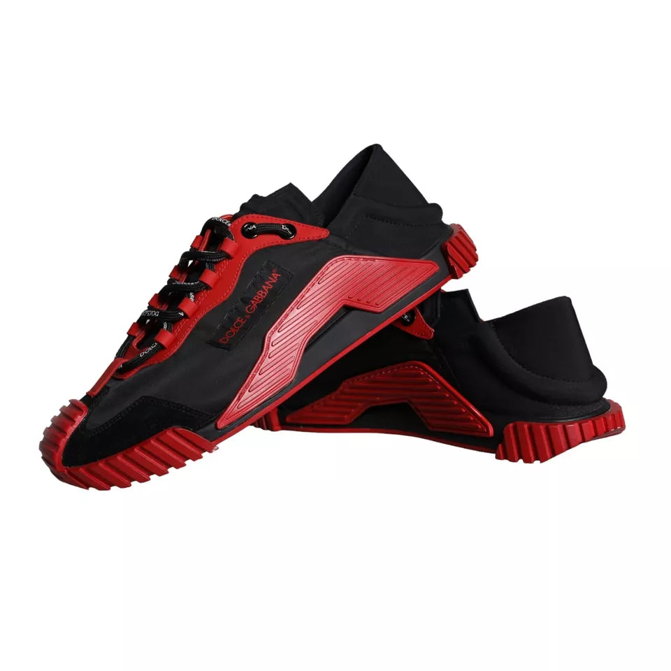 Ανδρικά παπούτσια Dolce &amp; Gabbana Black Red NS1 Low Top Sneakers