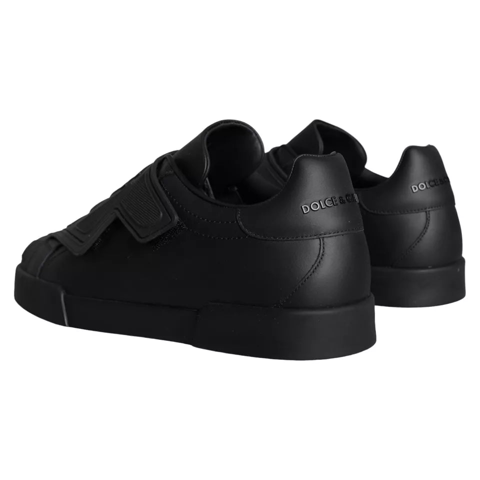 Ανδρικά παπούτσια Dolce &amp; Gabbana Black Lace Up Wave Low Top Sneakers