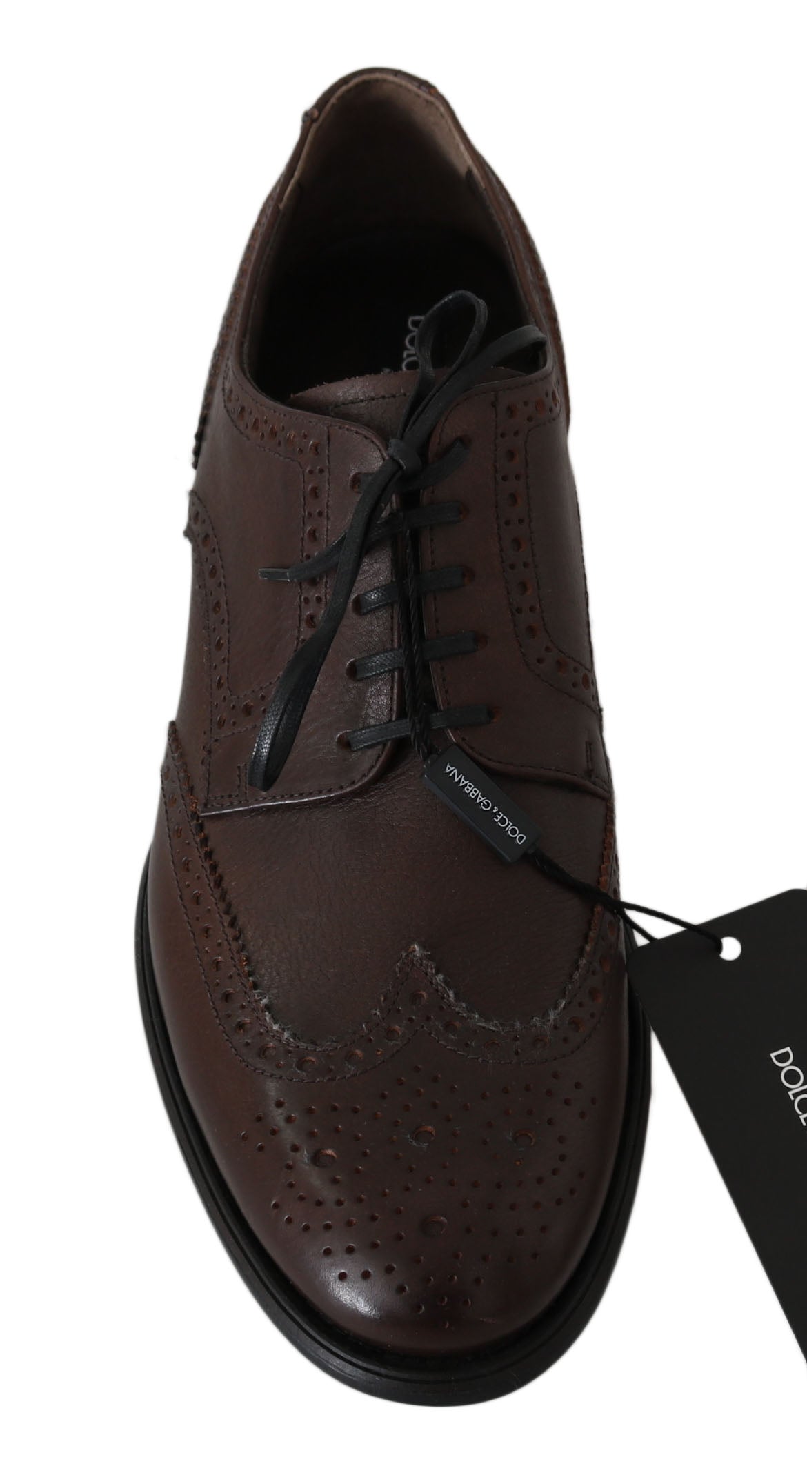 Dolce & Gabbana Κομψά Καφέ Δερμάτινα Derby Brogues