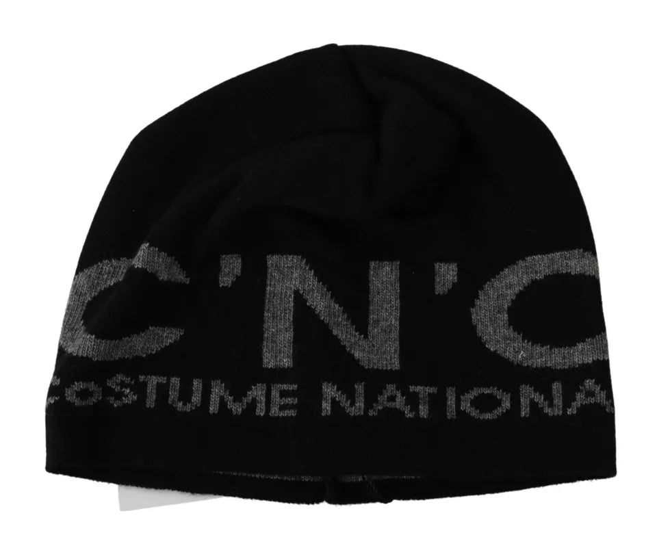 Κοστούμι National Black Wool Blend επώνυμο καπέλο Beanie