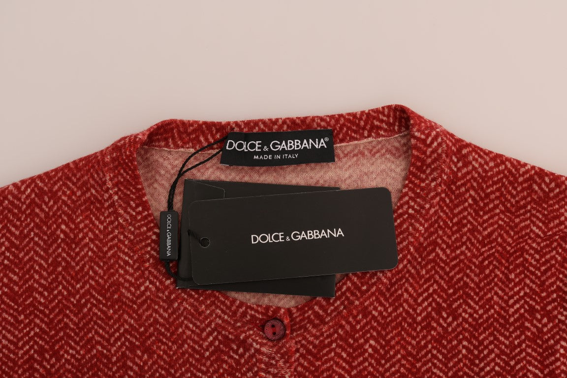 Πουλόβερ Dolce &amp; Gabbana Red Wool Cardigan