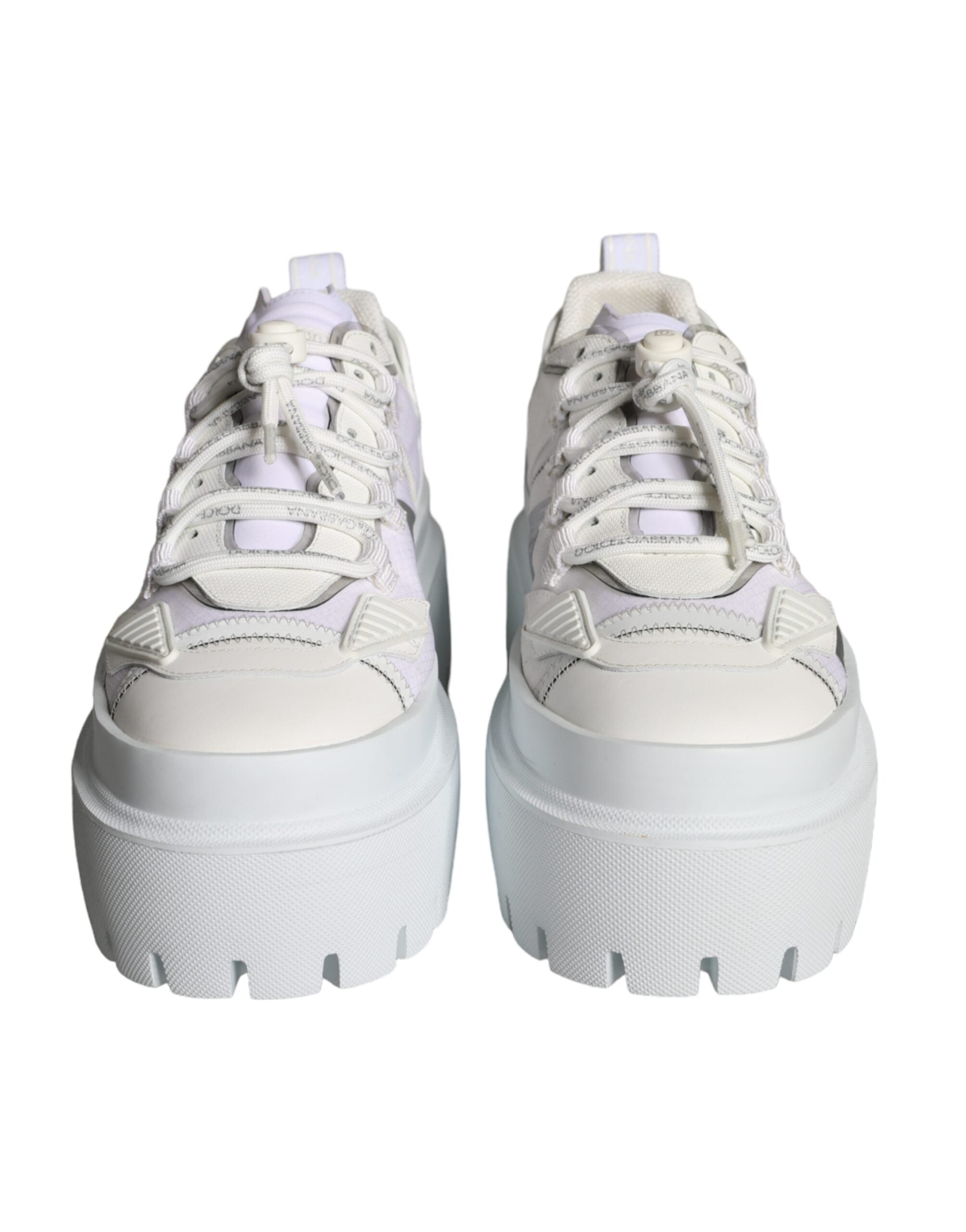 Παπούτσια πάνινα παπούτσια Dolce & Gabbana White Silver Chunky Platform