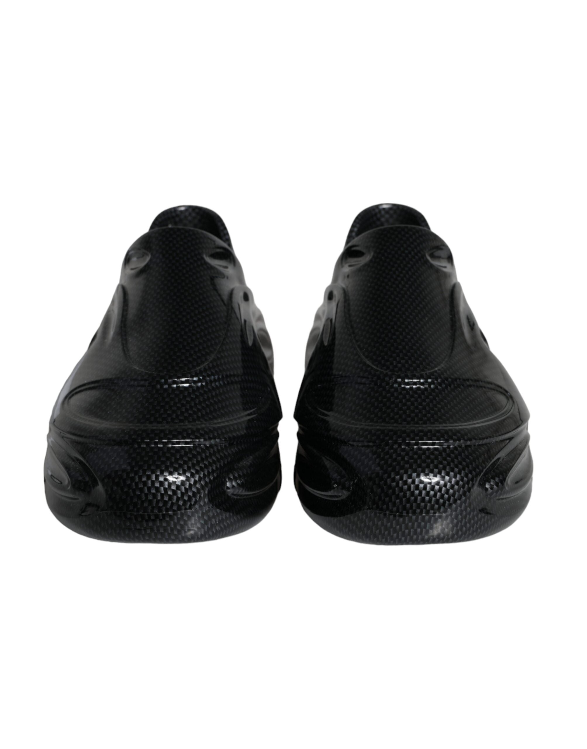 Παπούτσια Dolce & Gabbana Black Foiled Rubber Toy Low Top Ανδρικά αθλητικά παπούτσια