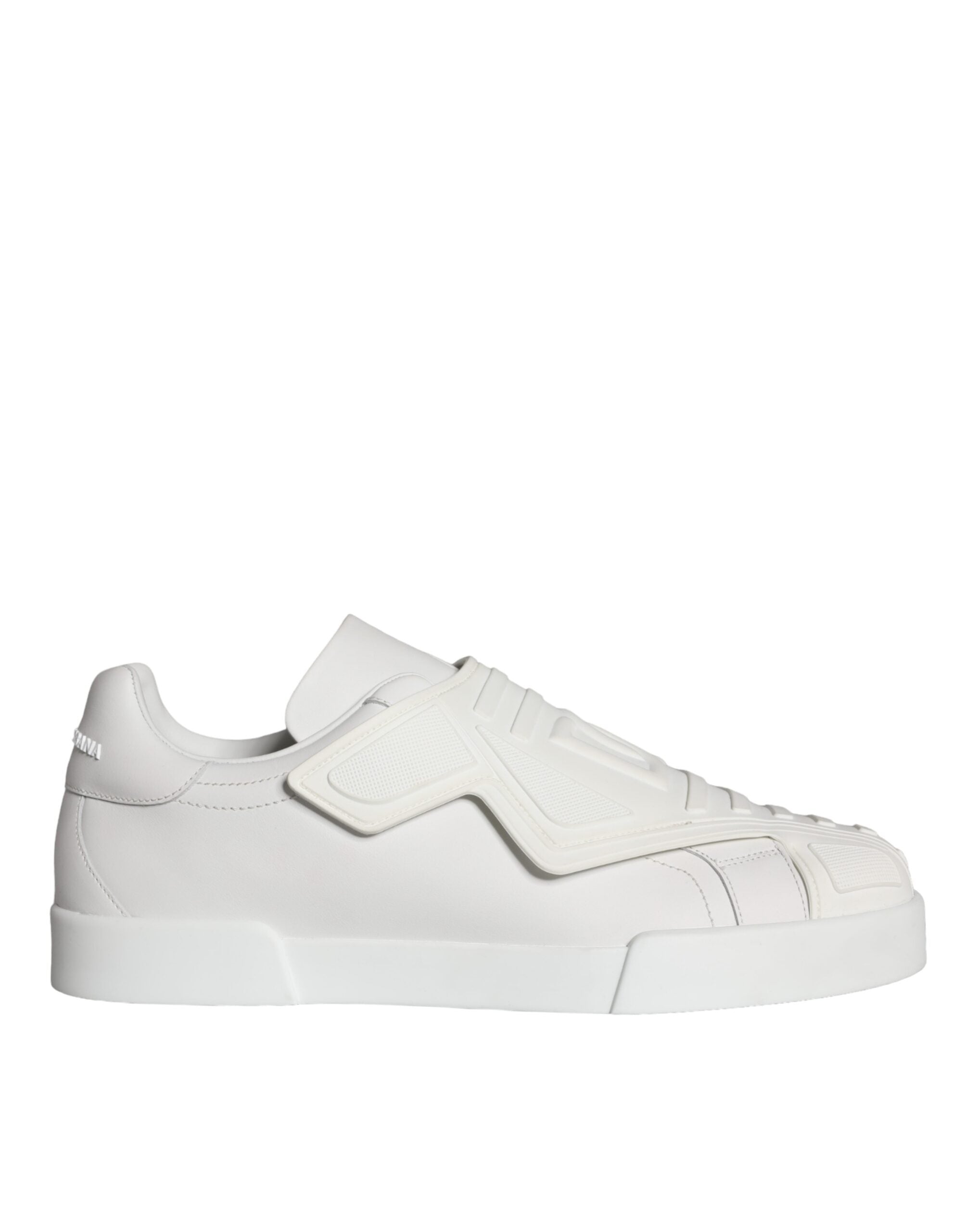 Παπούτσια Dolce & Gabbana White Leather Slip On Low Top Sneakers