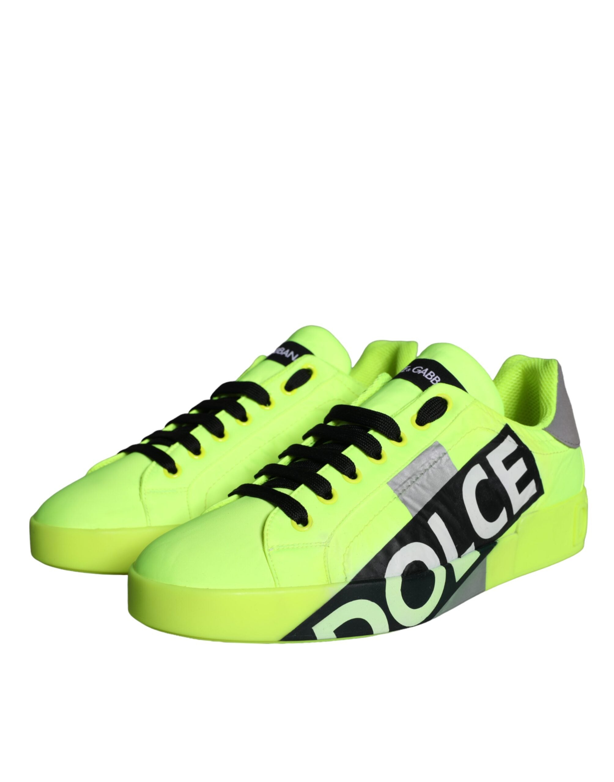 Παπούτσια πάνινα παπούτσια Dolce & Gabbana Neon Green Logo Tape Low Top