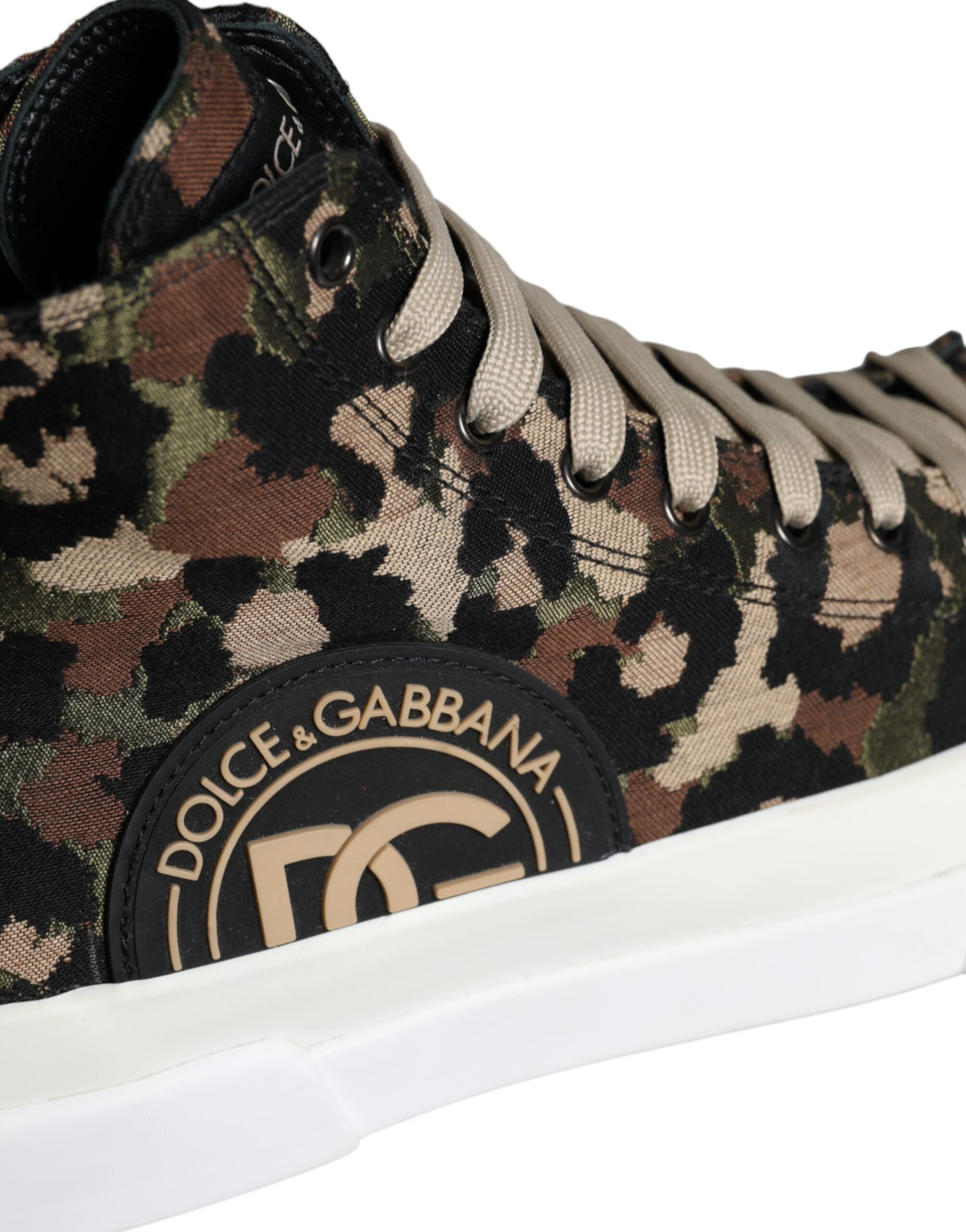 Dolce & Gabbana Multicolor Camouflage High Top Sneaker Shoes