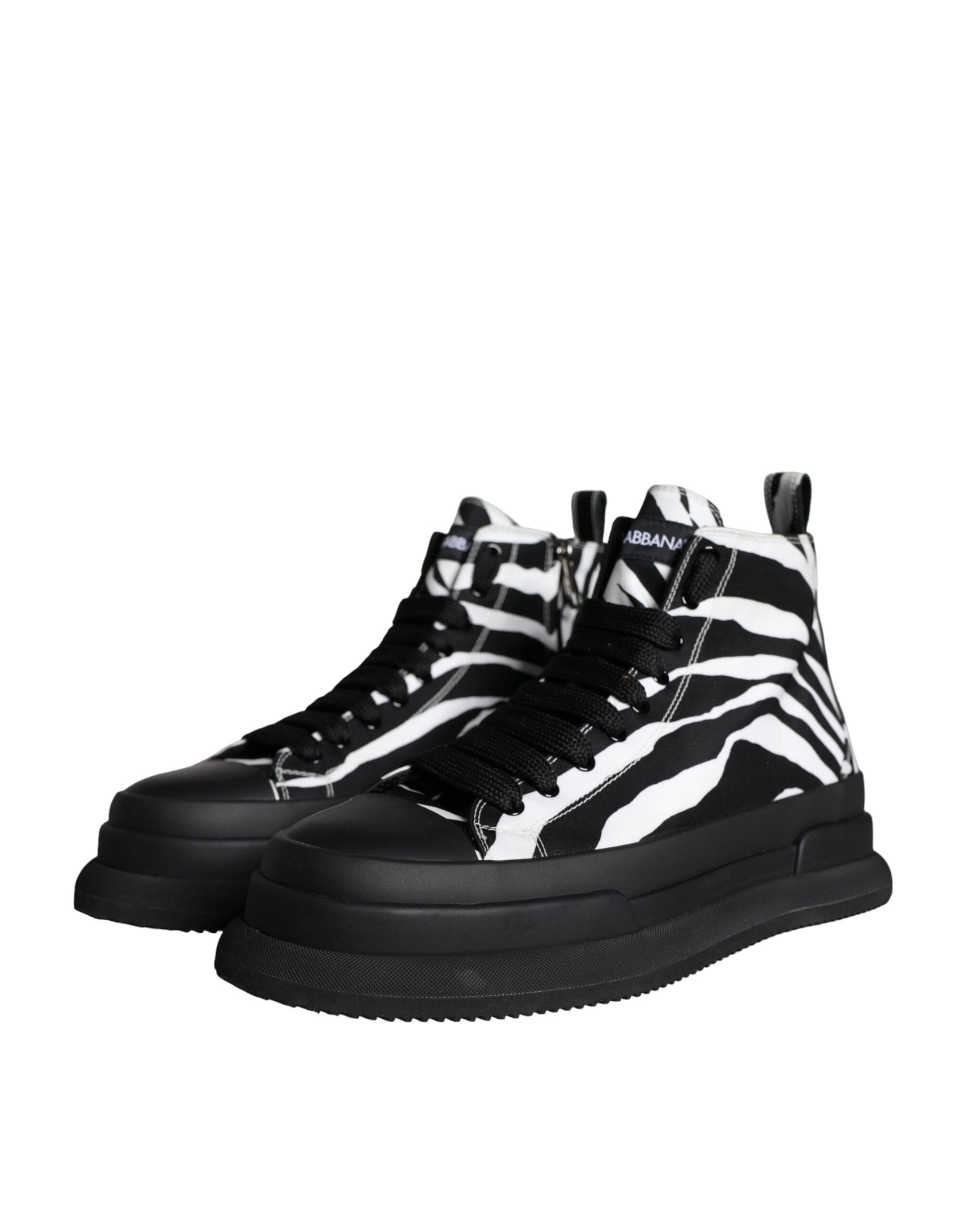 Ανδρικά αθλητικά παπούτσια Dolce & Gabbana Black White Zebra High Top