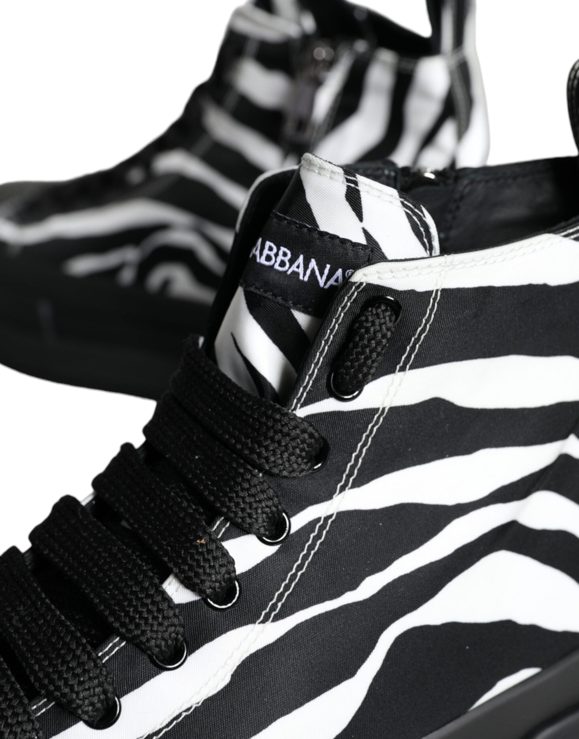 Ανδρικά αθλητικά παπούτσια Dolce & Gabbana Black White Zebra High Top