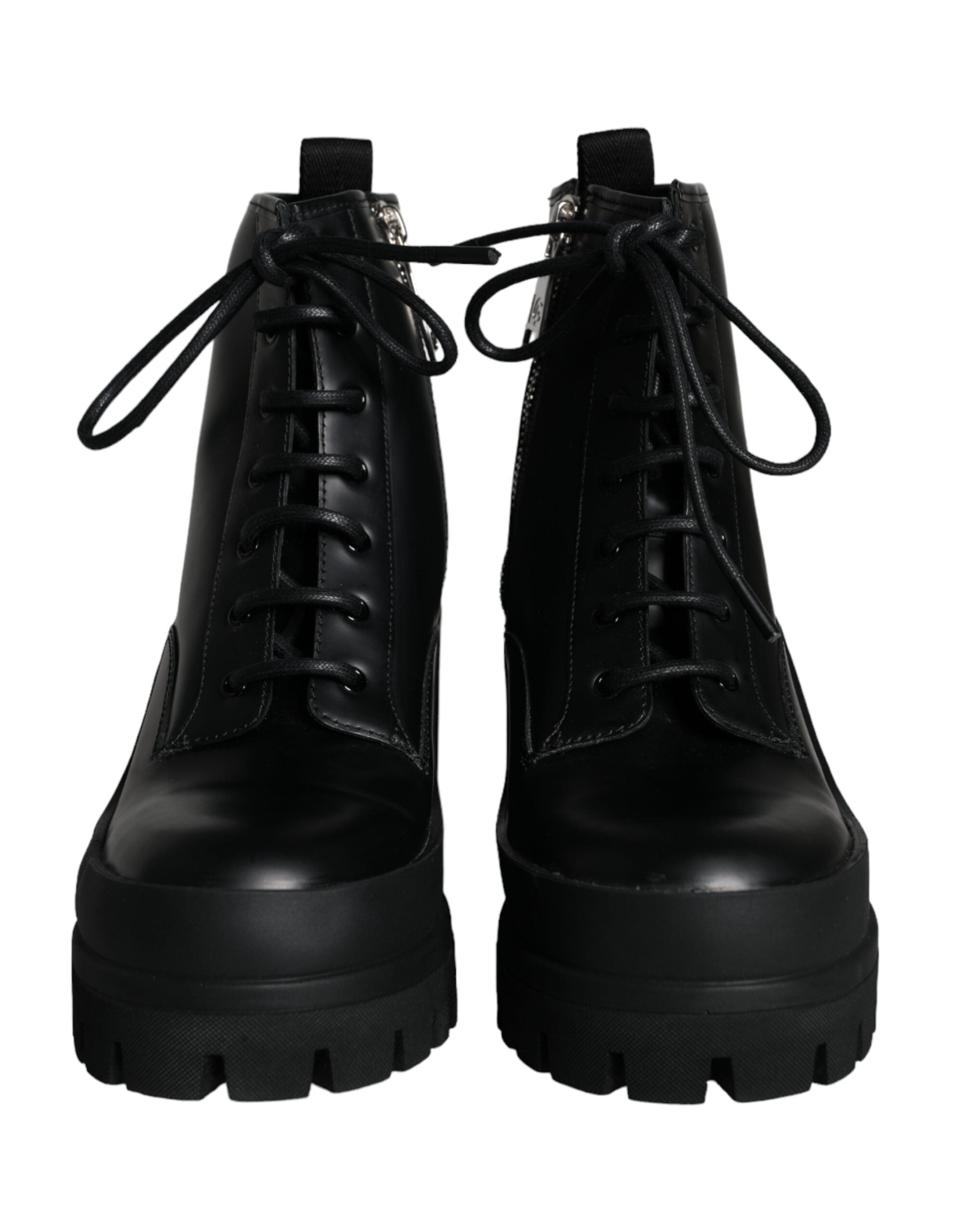 Ανδρικά παπούτσια Dolce & Gabbana Black Lace Up Trekking Ankle Boots