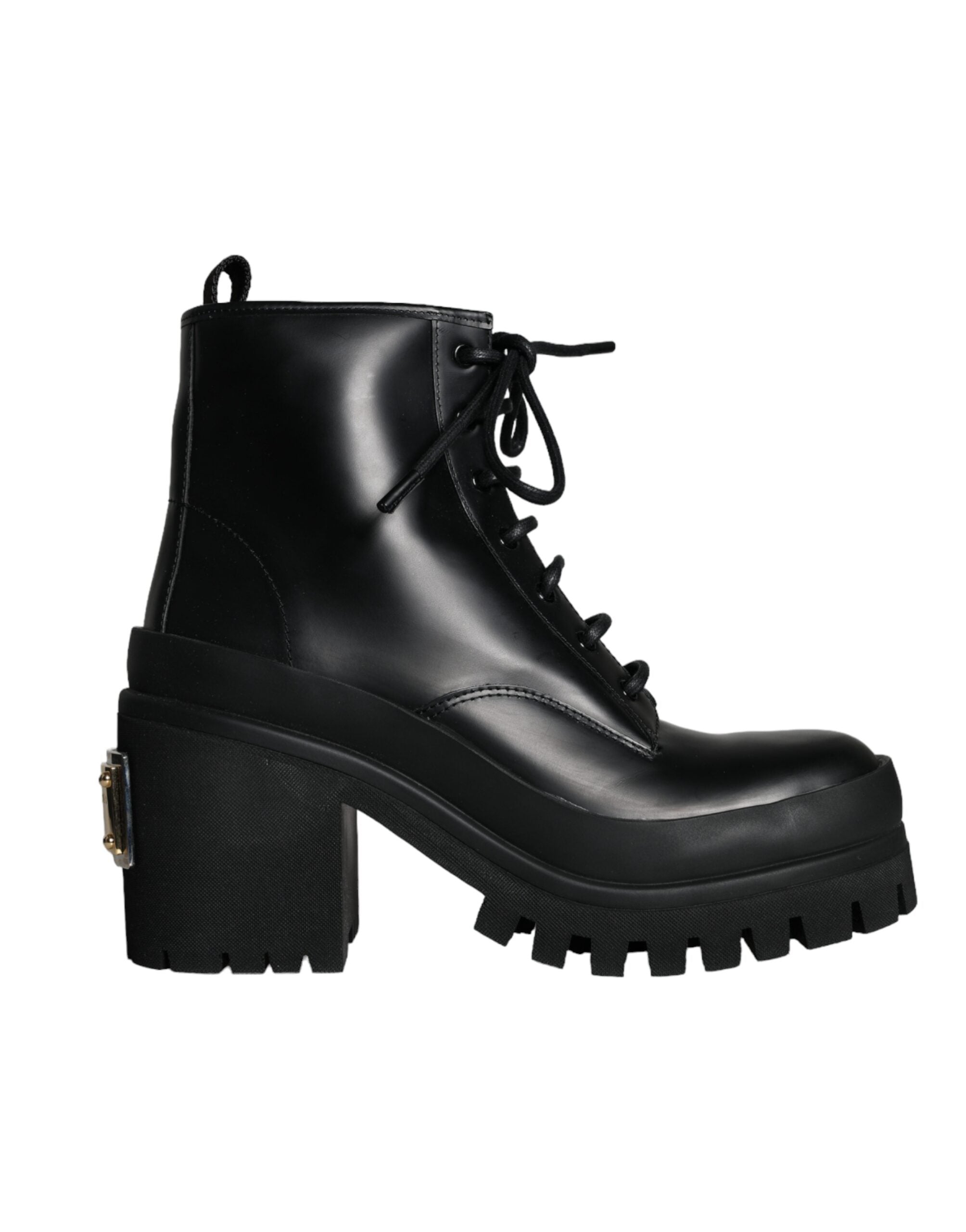 Ανδρικά παπούτσια Dolce & Gabbana Black Lace Up Trekking Ankle Boots