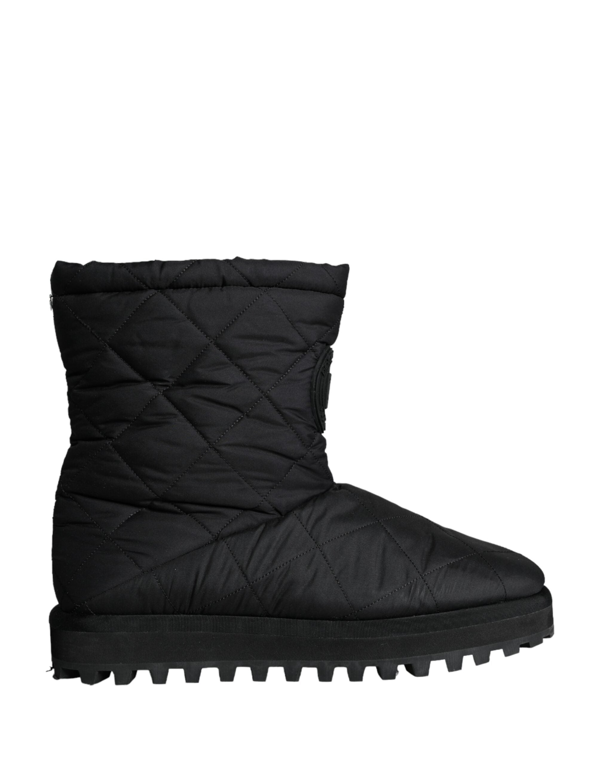 Dolce & Gabbana Black Nylon P<tc>add</tc>ed Mid Calf Ανδρικά παπούτσια