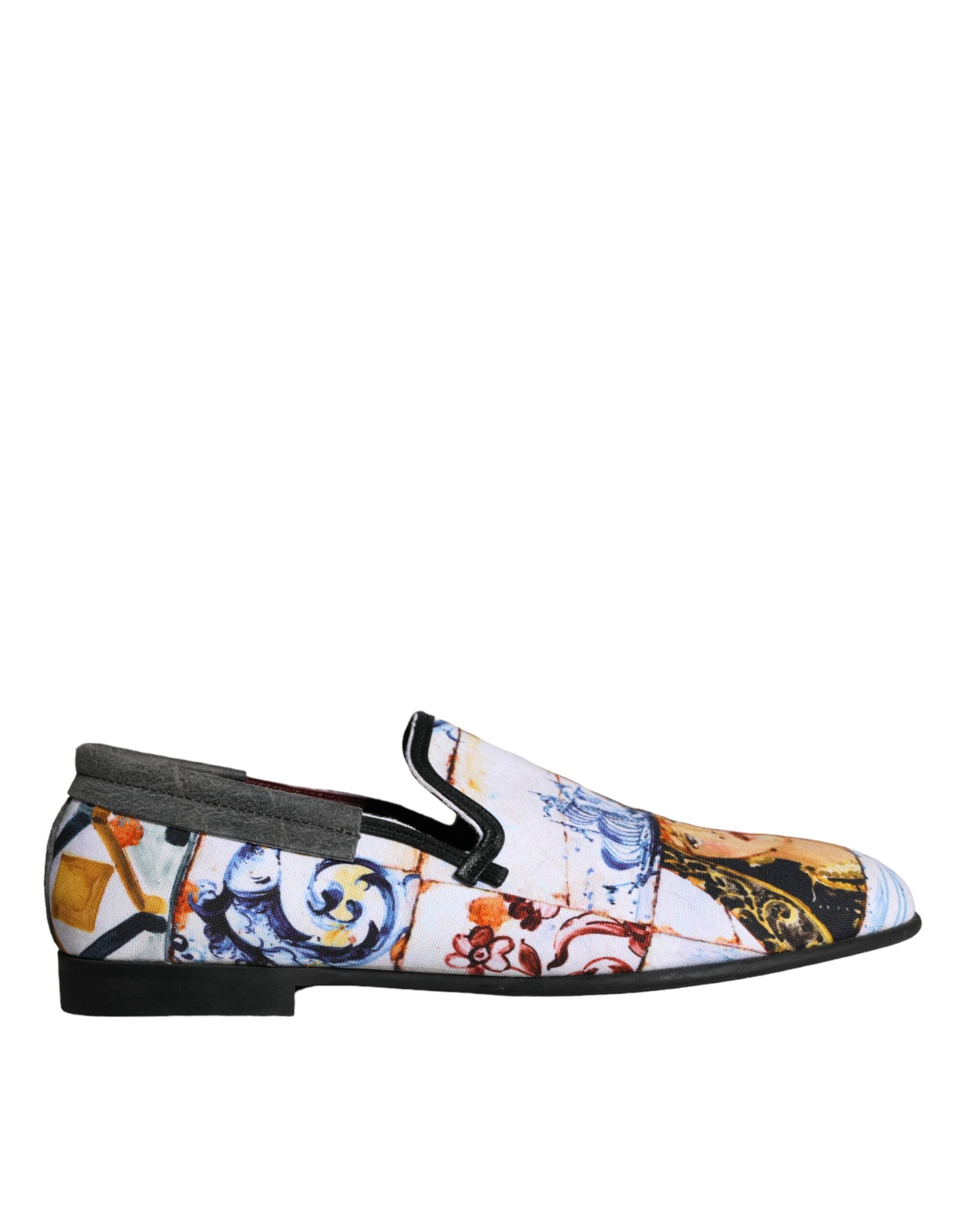 Ανδρικά Loafers Παπούτσια Dolce & Gabbana πολύχρωμα Madonna Majolica Amalfi