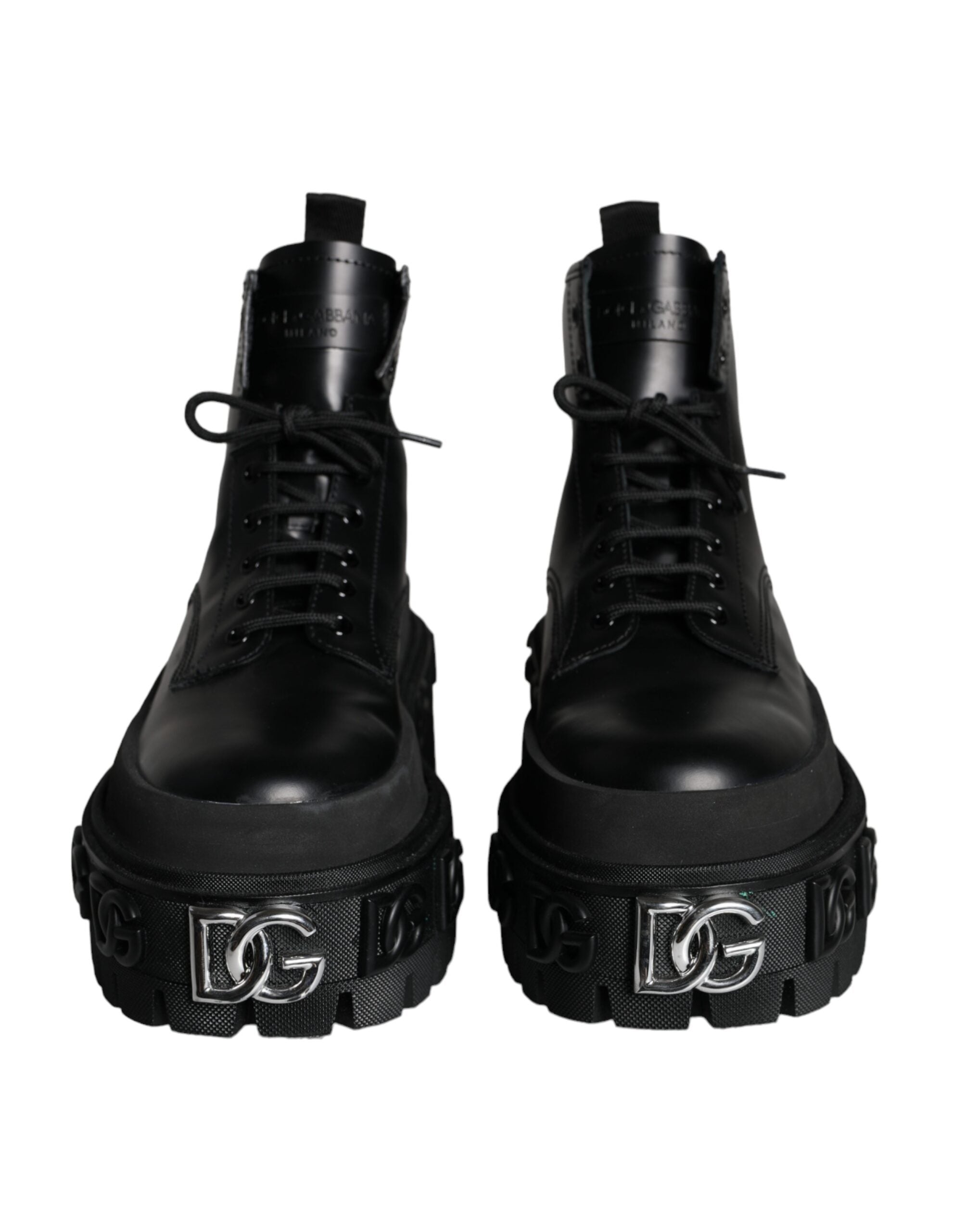 Ανδρικά παπούτσια Dolce & Gabbana Black Lace Up Trekking Ankle Boots