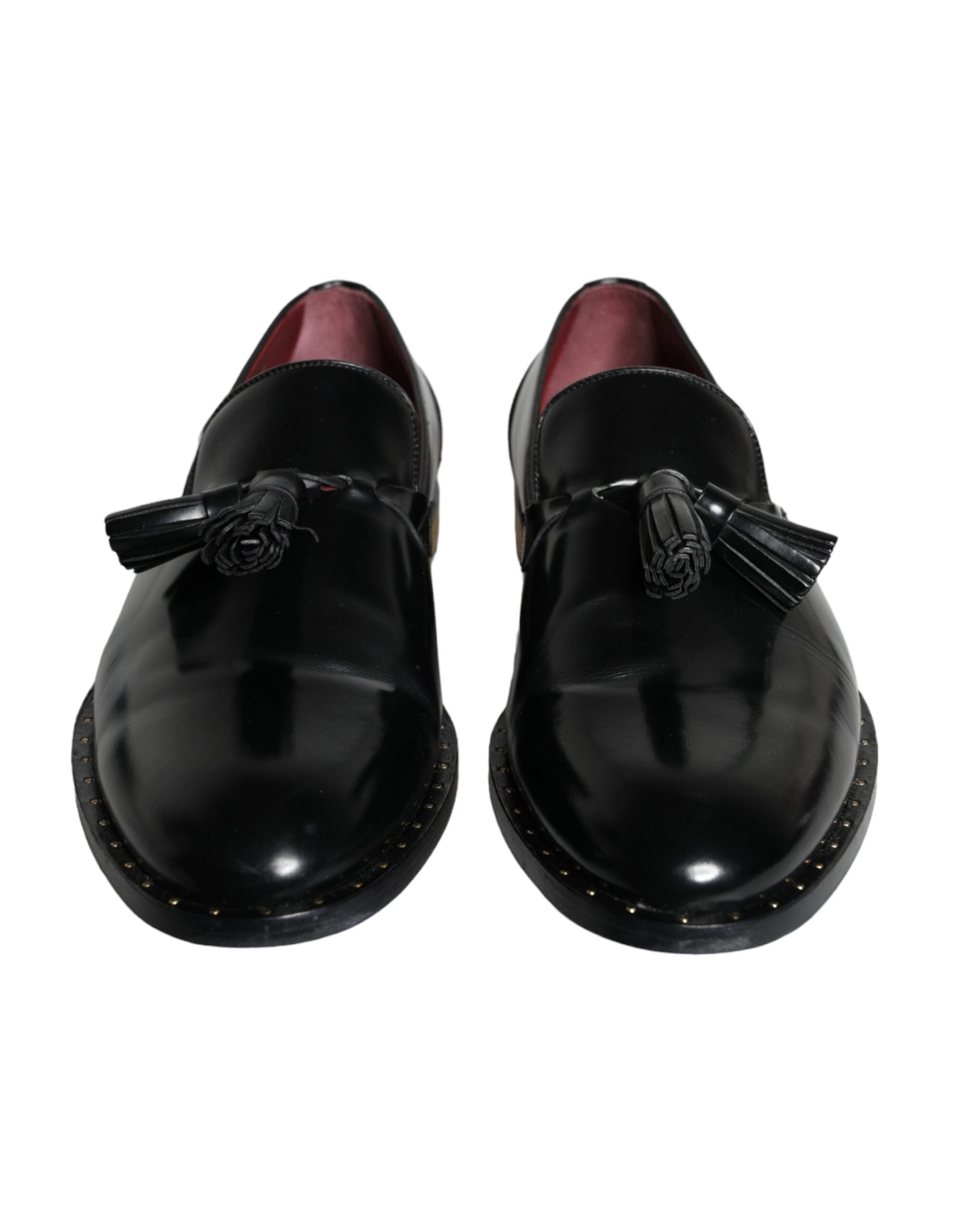 Dolce & Gabbana Black Calf Leather Loafer Mens Dress Shoes