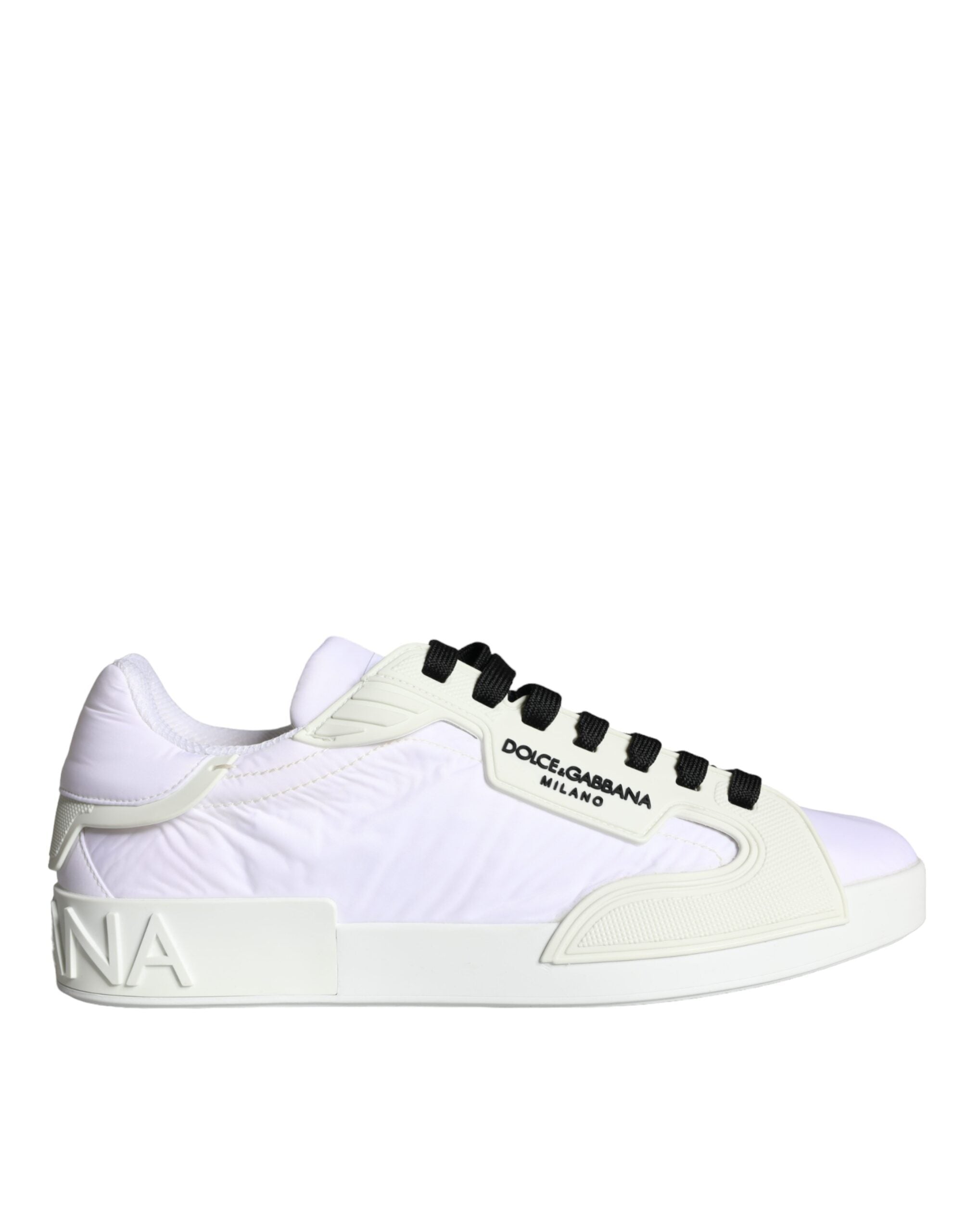 Παπούτσια πάνινα παπούτσια Dolce & Gabbana White Portofino Logo Low Top Trainers