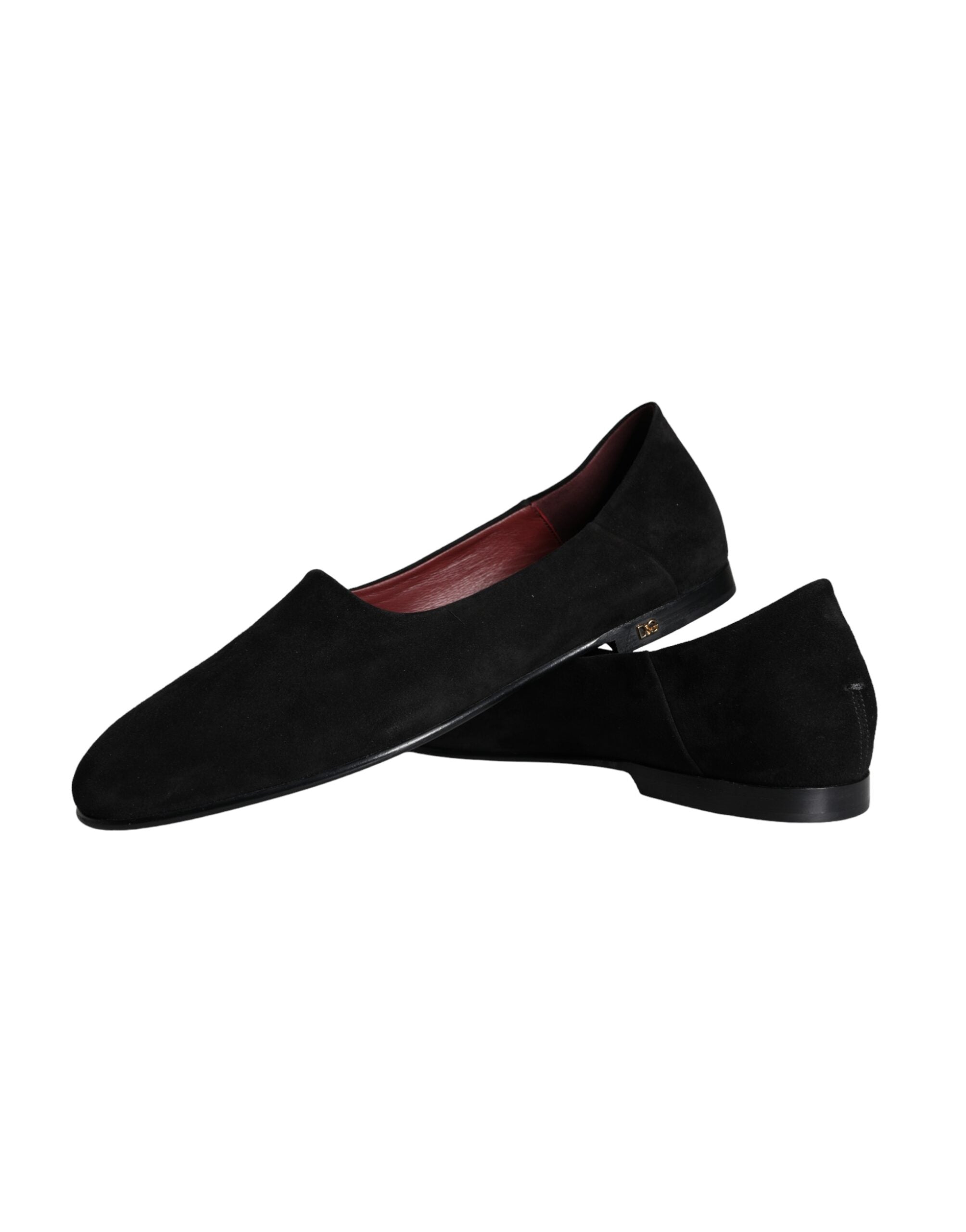 Dolce & Gabbana Black Suede Loafers Formal Slip On Shoes