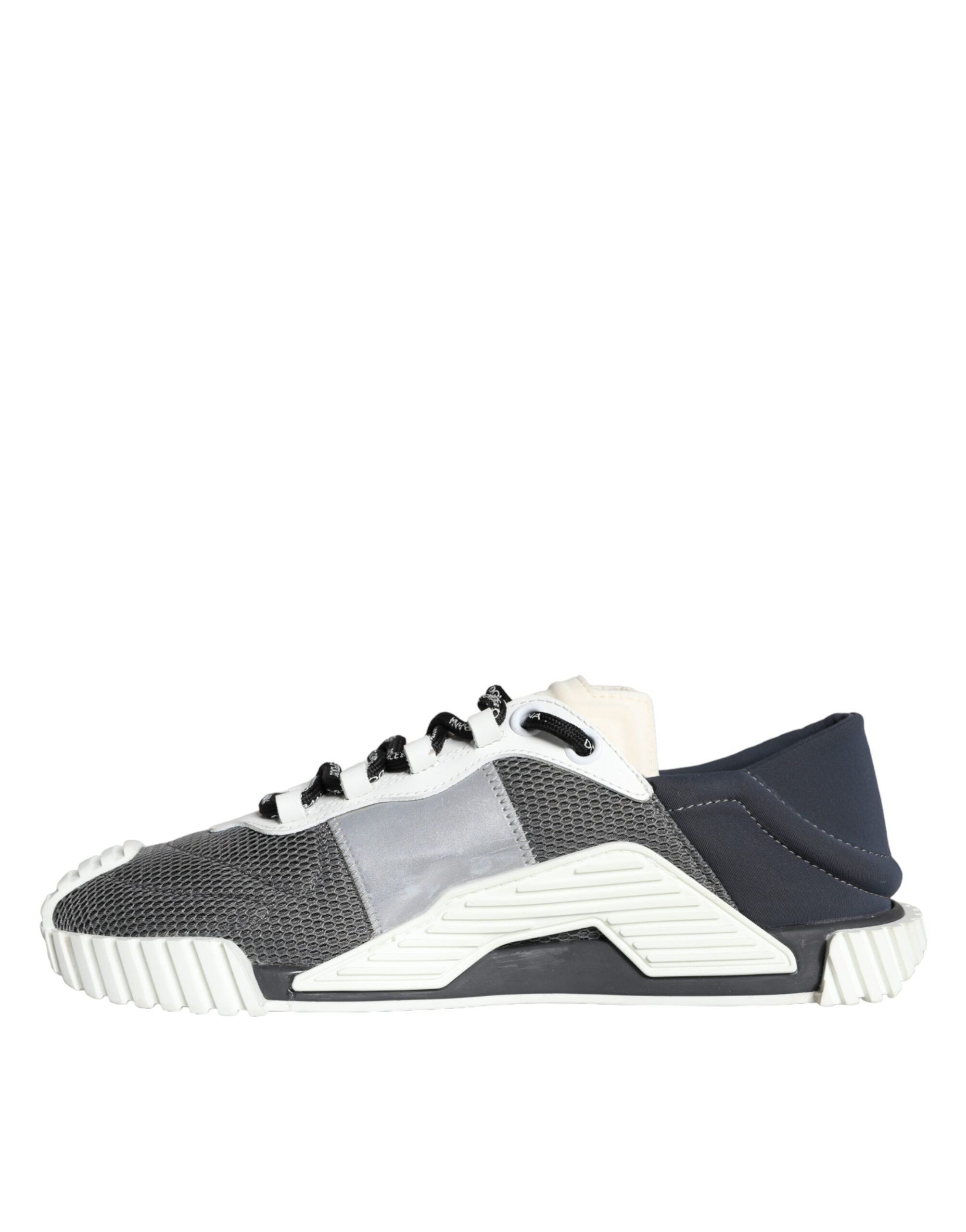 Ανδρικά παπούτσια Dolce & Gabbana White Grey Low Top NS1 Sneakers