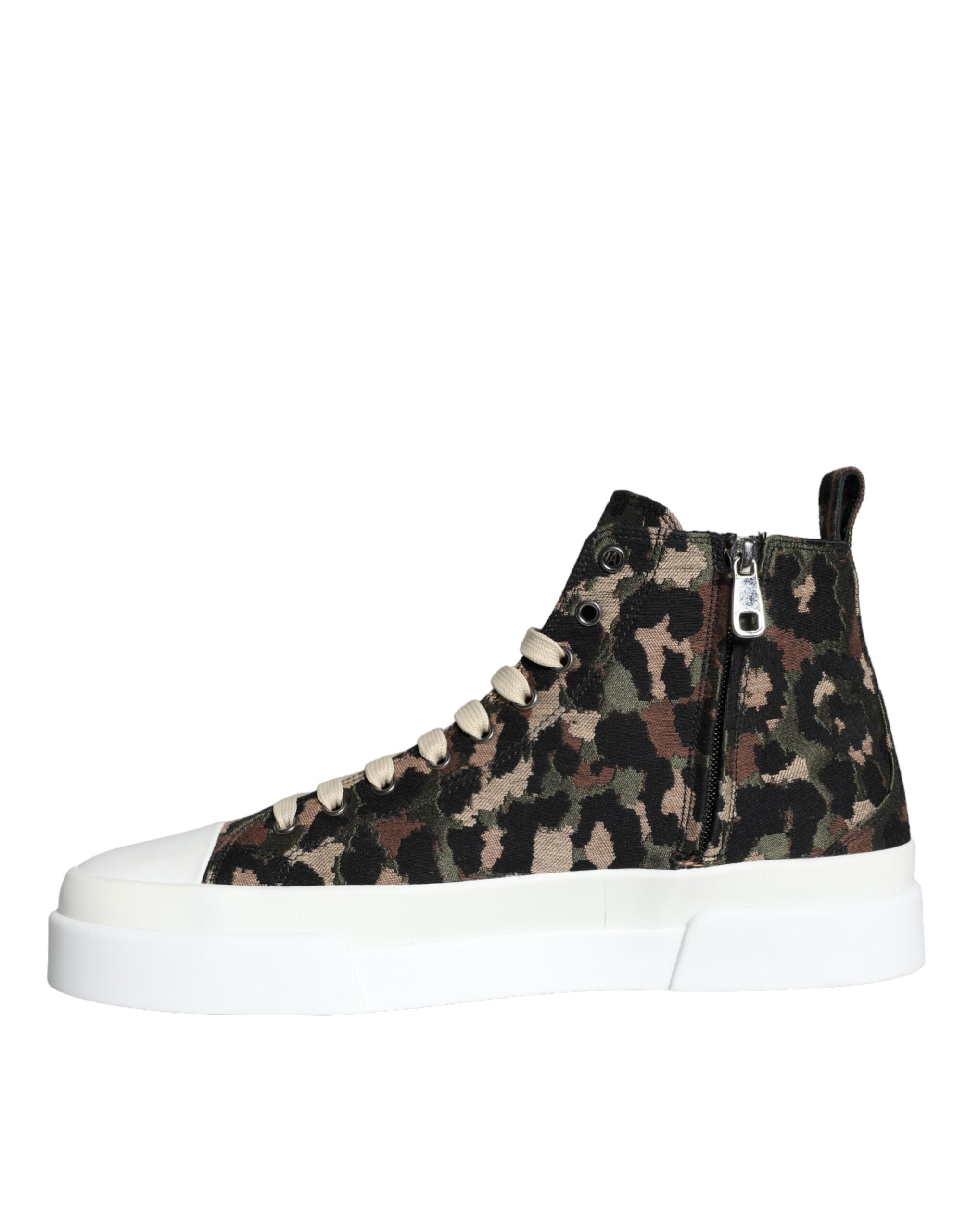 Dolce & Gabbana Multicolor Camouflage High Top Sneaker Shoes