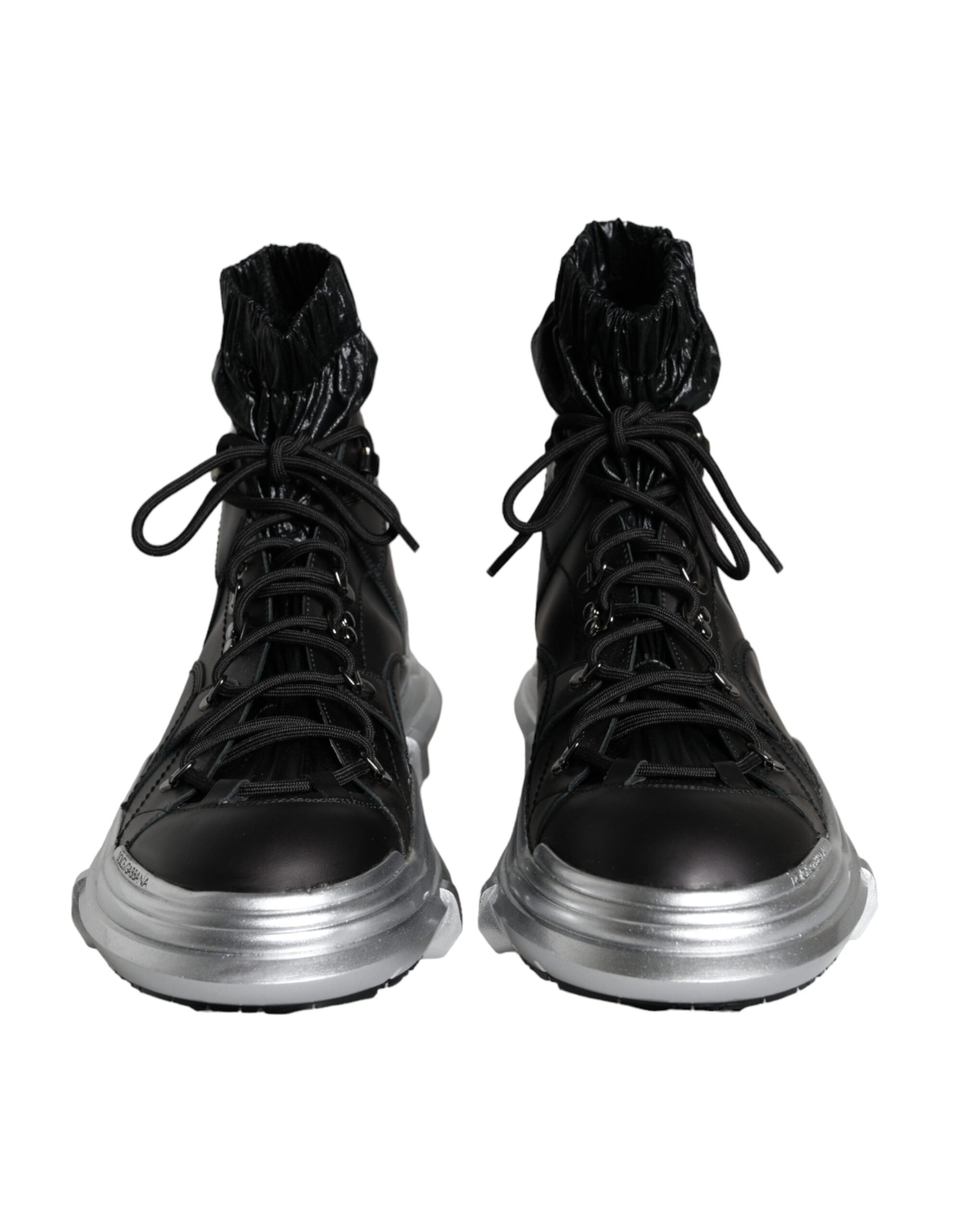 Παπούτσια Dolce & Gabbana Black Nylon Galileo High Top Sneakers