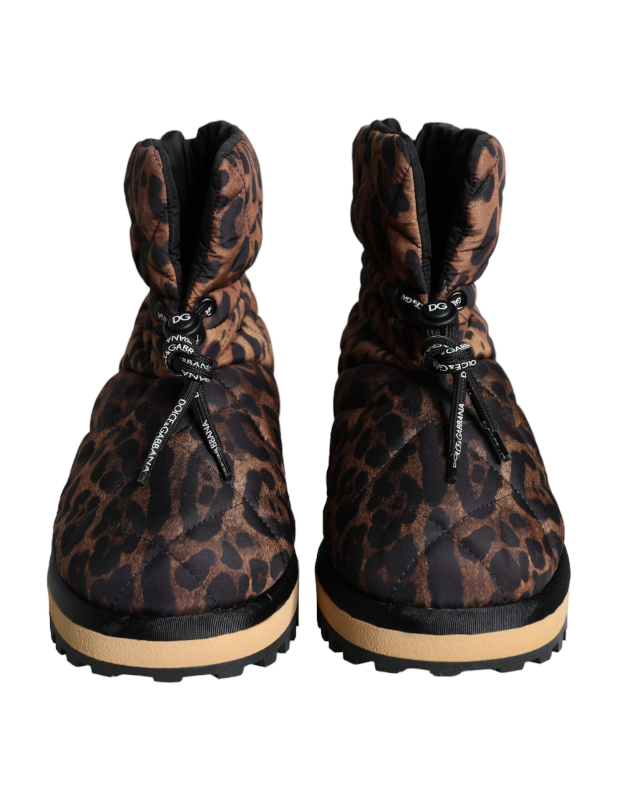 Παπούτσια με επένδυση Dolce & Gabbana Brown Leopard Ankle Boots