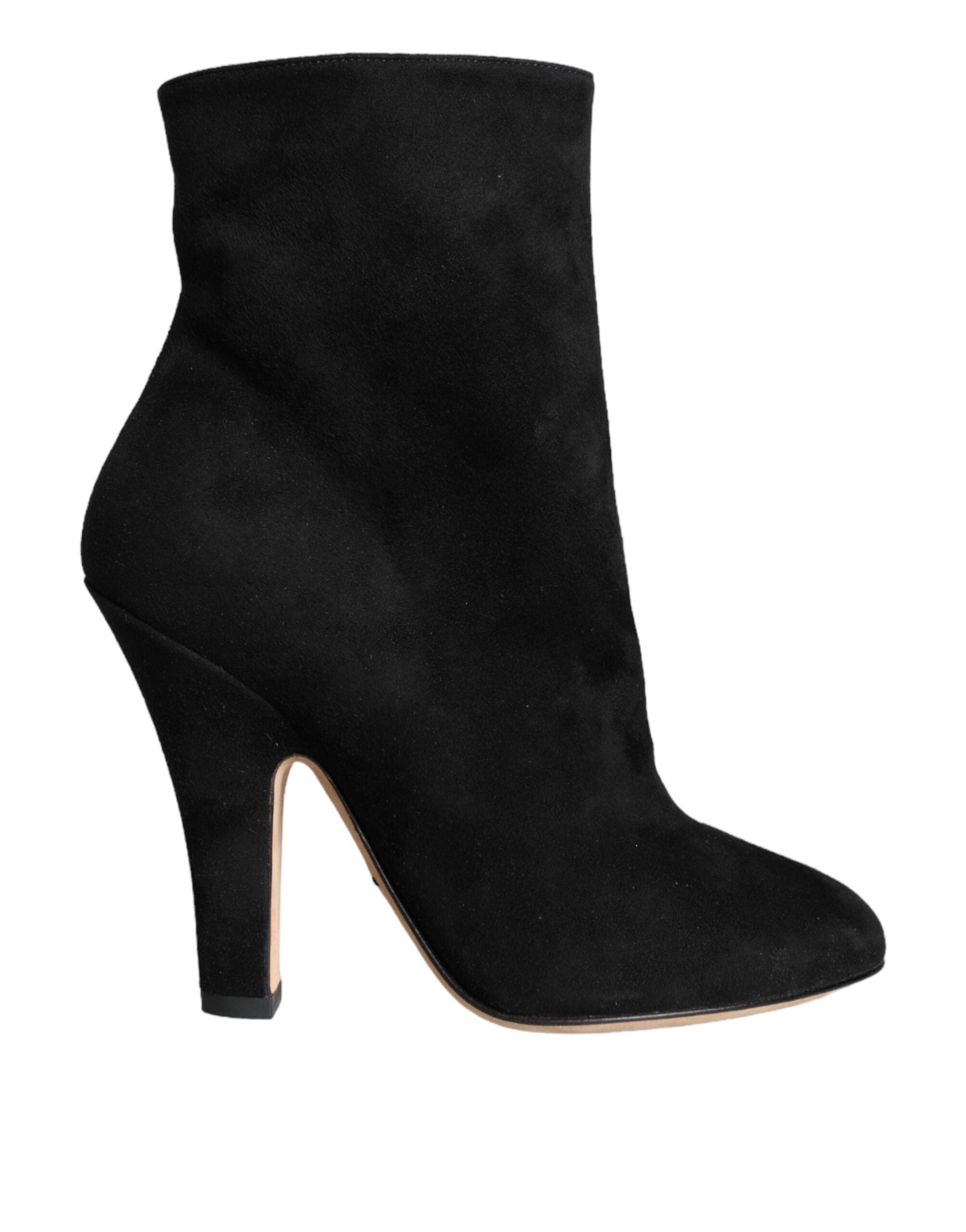 Παπούτσια Dolce & Gabbana Black Suede Leather Mid Calf Boots